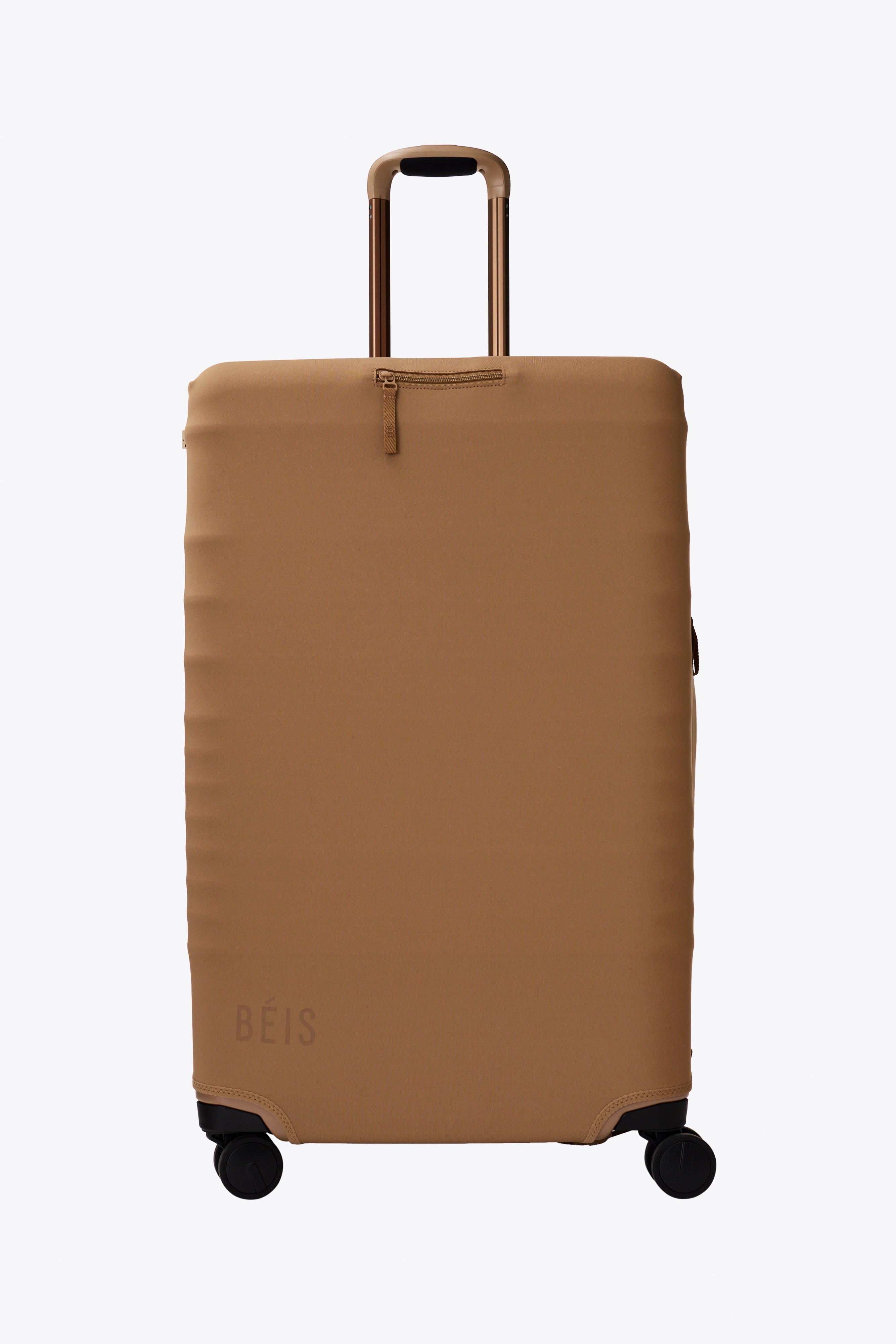 beis-large-check-in-housse-valise-soute-camel-lavable image 1