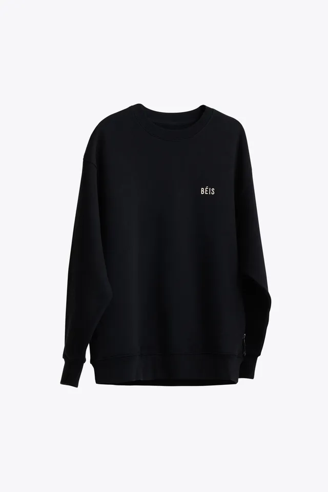 beis-the-sweatshirt-sweat-noir-taille-m-poches-zipp-es image 1