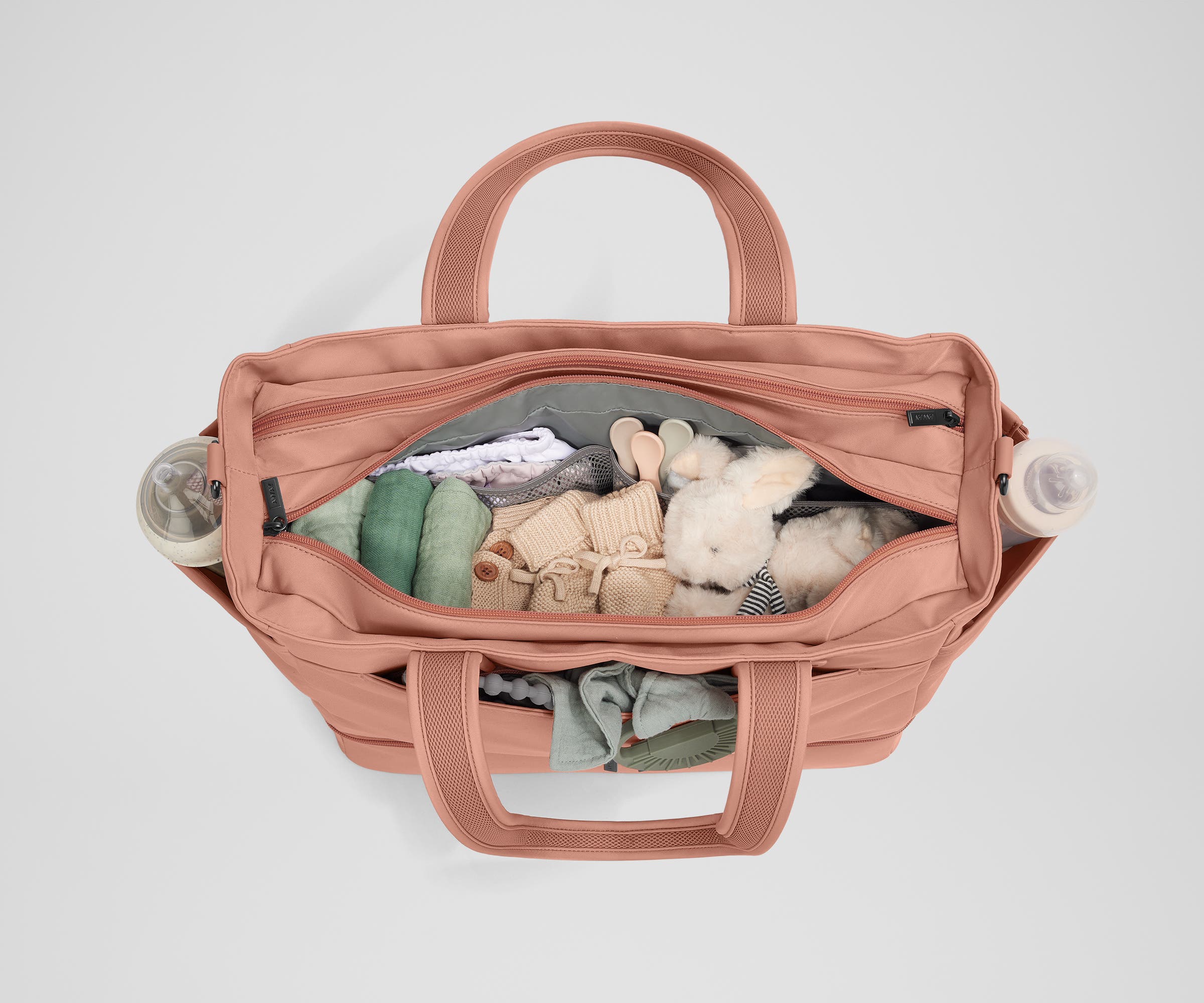 away-double-diaper-tote-sac-langer-rose-argile-b-b image 4
