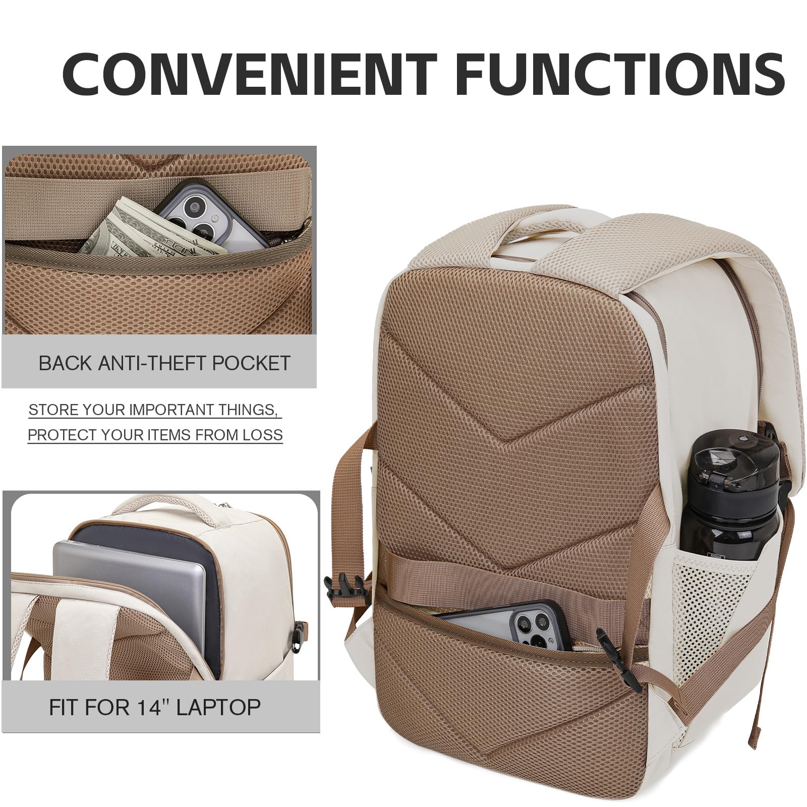 hayayu-sac-de-cabine-sac-voyage-40x20x30cm-noir-24l image 3