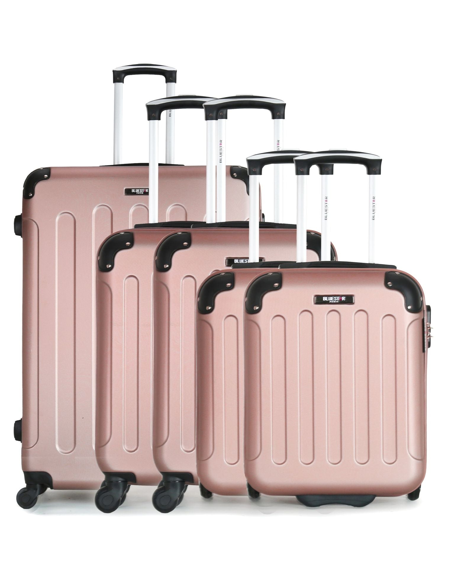 bluestar-madrid-d-set-5-valises-rigides-rose-dor image 1