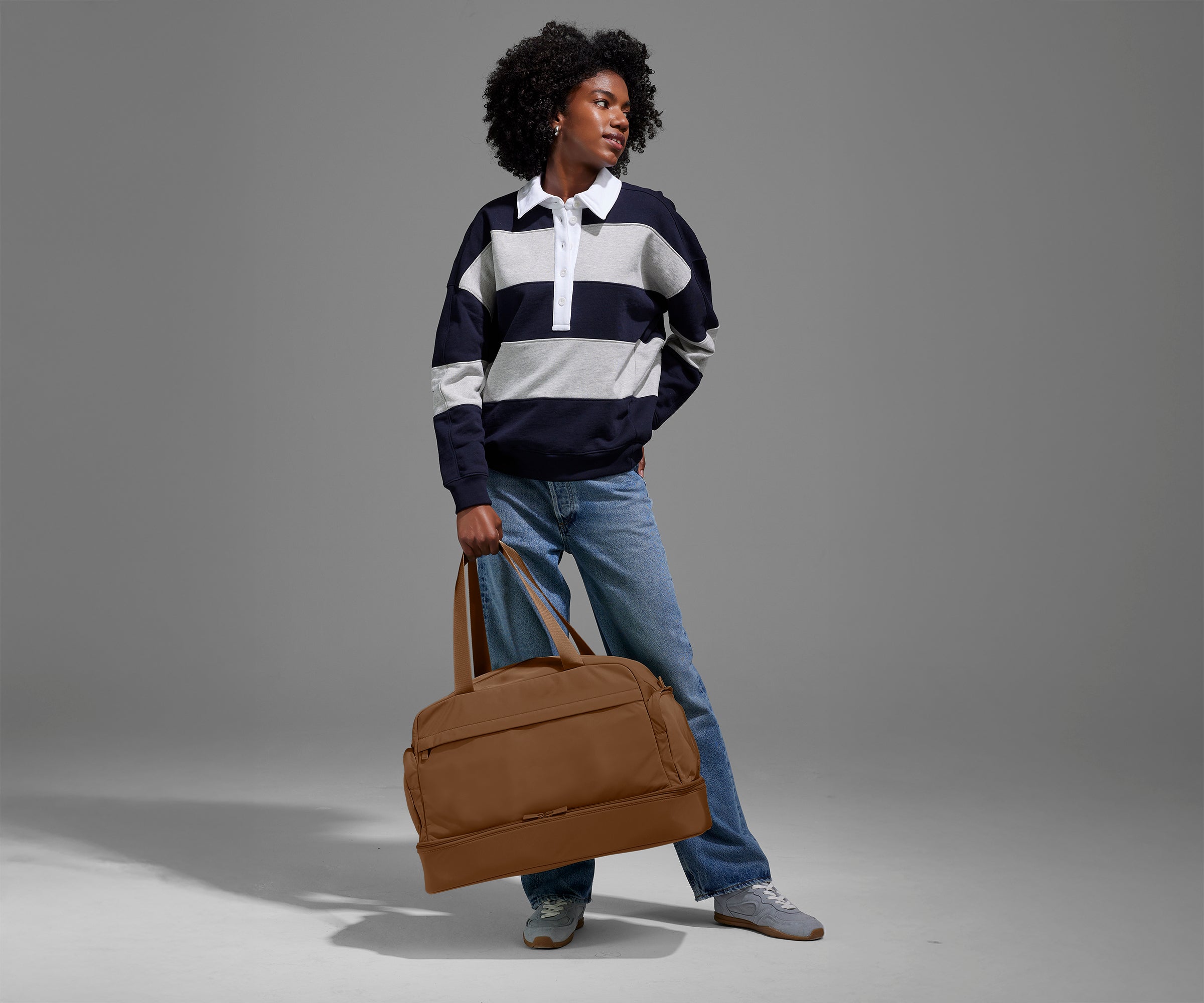 away-weekender-featherlight-sac-voyage-amaro-brown-44l image 6