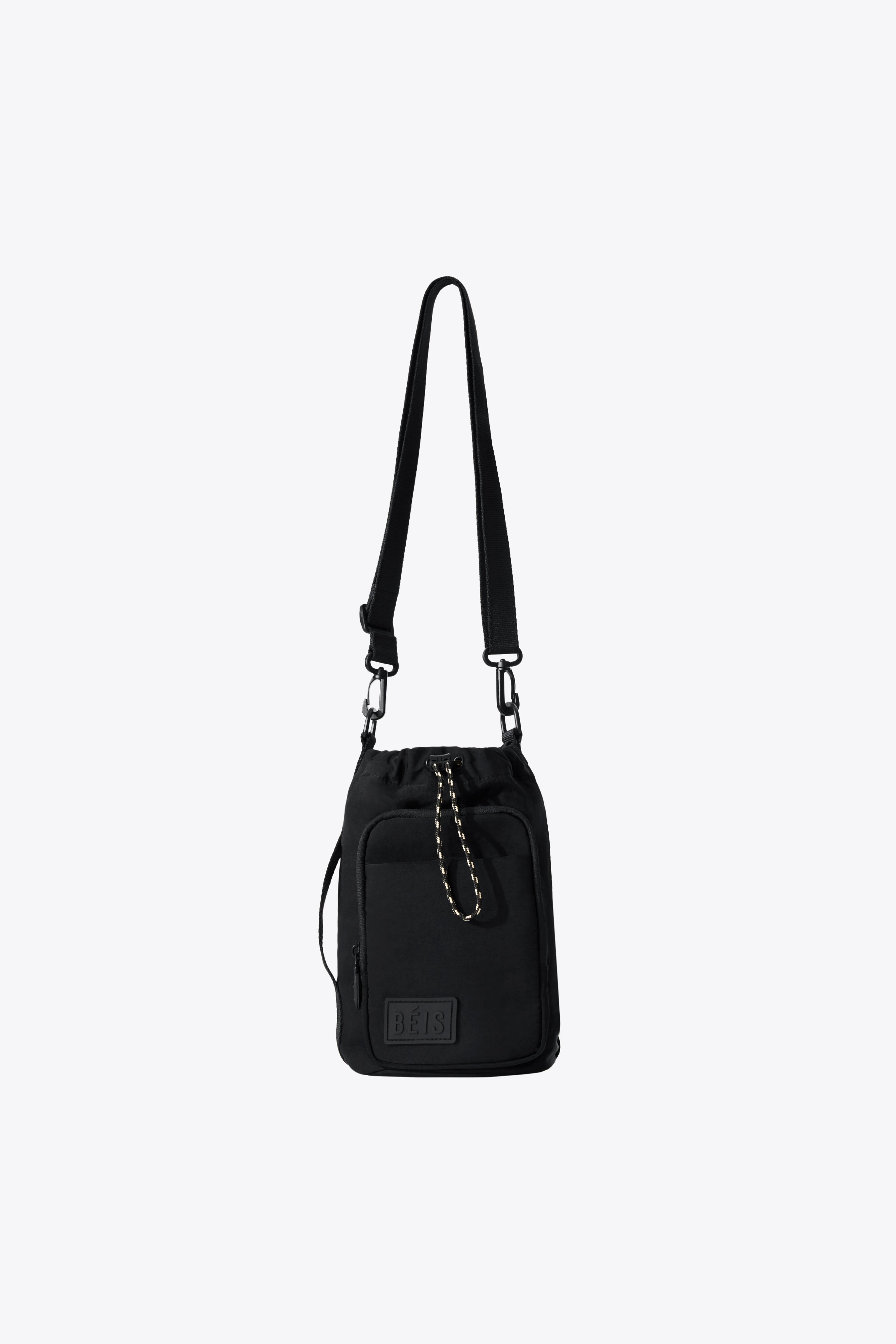beis-magnetic-sling-porte-gourde-noir-aimant-poche-zip image 1