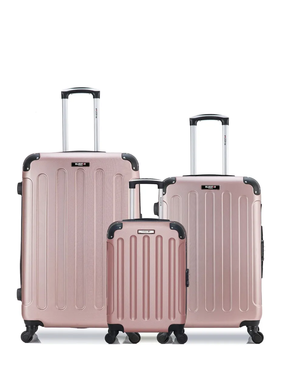 bluestar-paris-madrid-lot-3-valises-rigides-rose-dor image 1