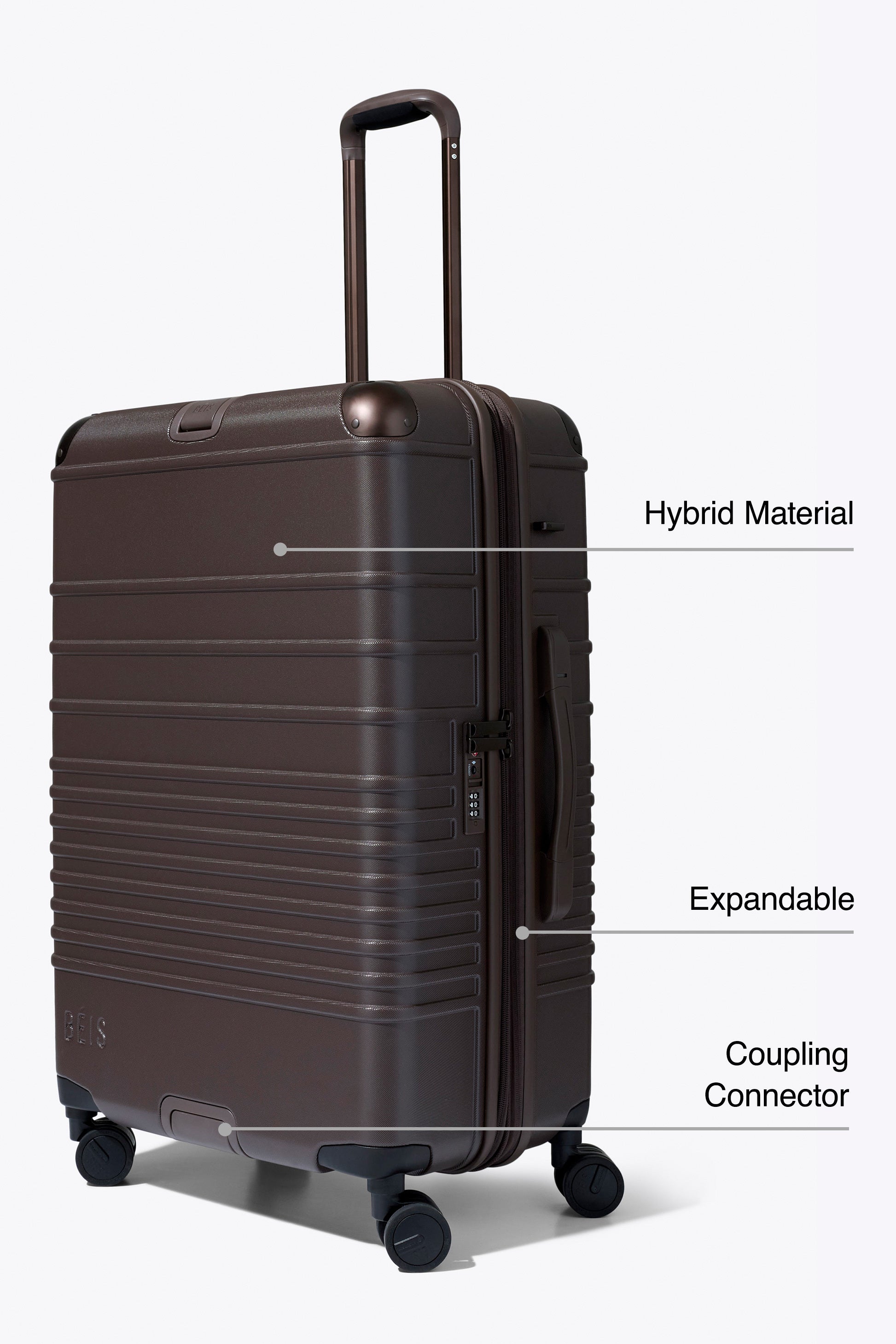 beis-hybrid-valise-soute-espresso-rigide-roulettes image 2