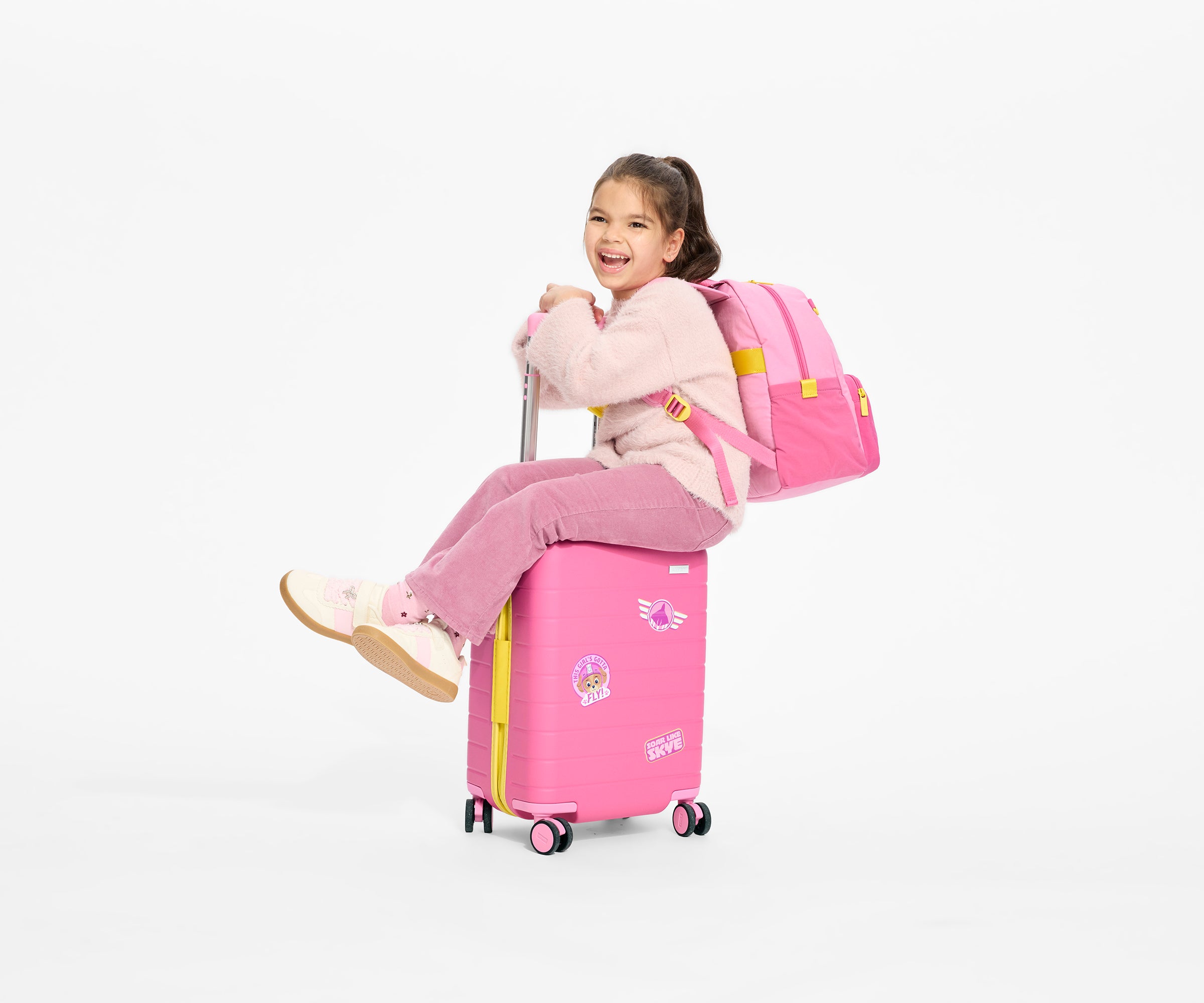 away-kids-carry-on-valise-cabine-enfant-skye-pilot-pink-pat-patrouille image 7