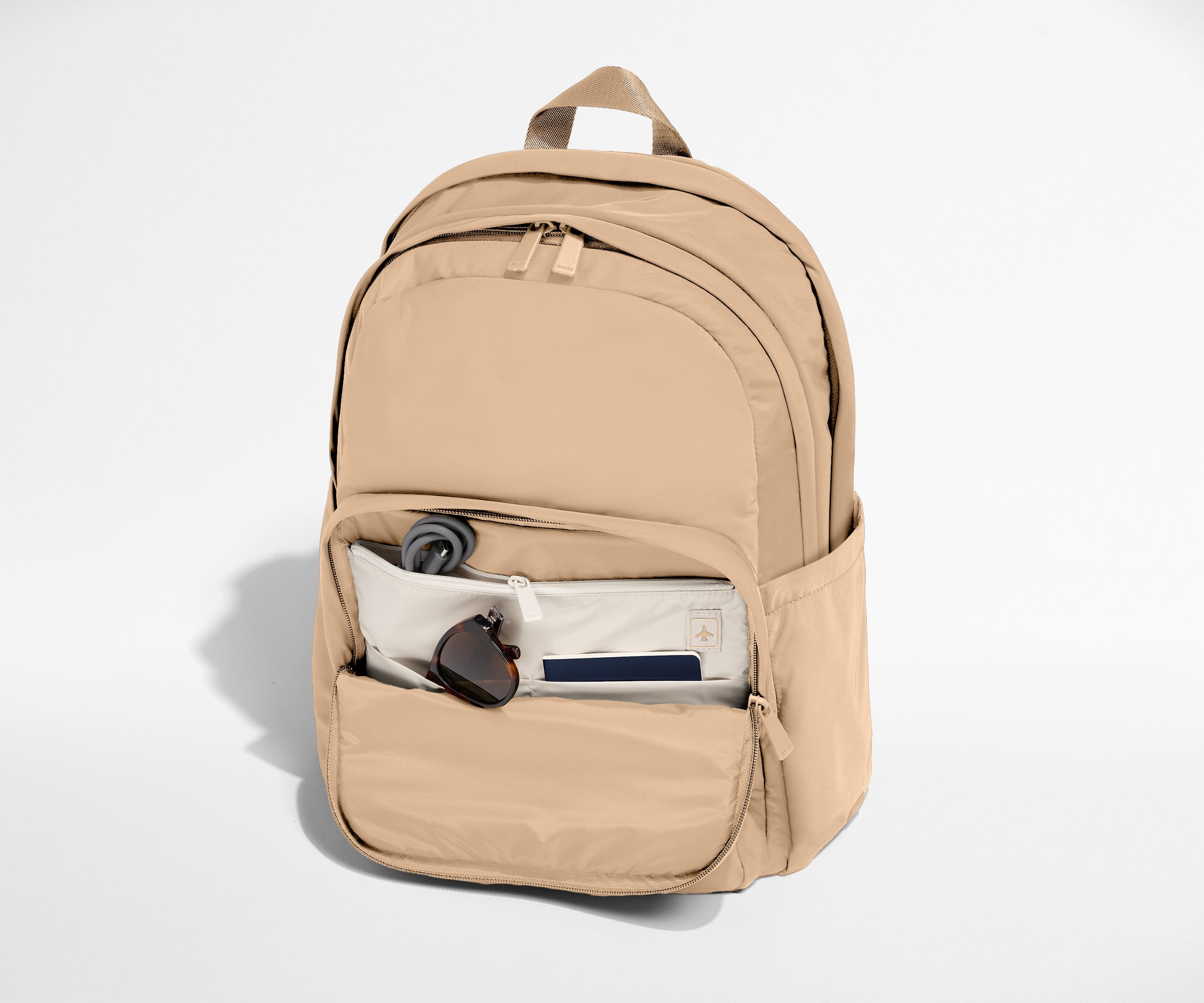 away-featherlight-sac-dos-ordinateur-camel-brown image 6
