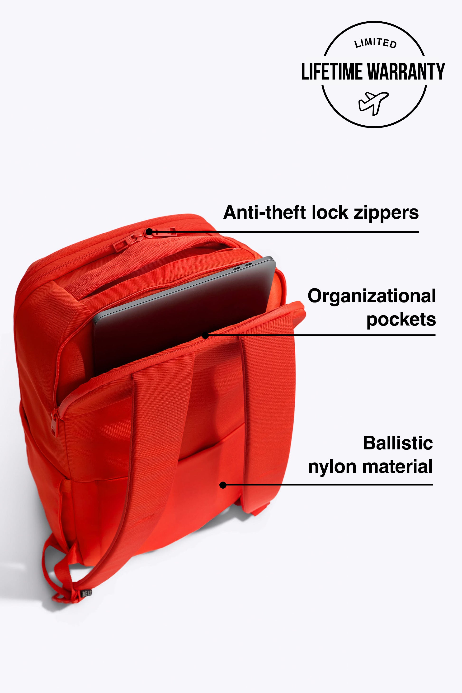 beis-pro-travel-backpack-sac-dos-flame-nylon-16-pouces image 2