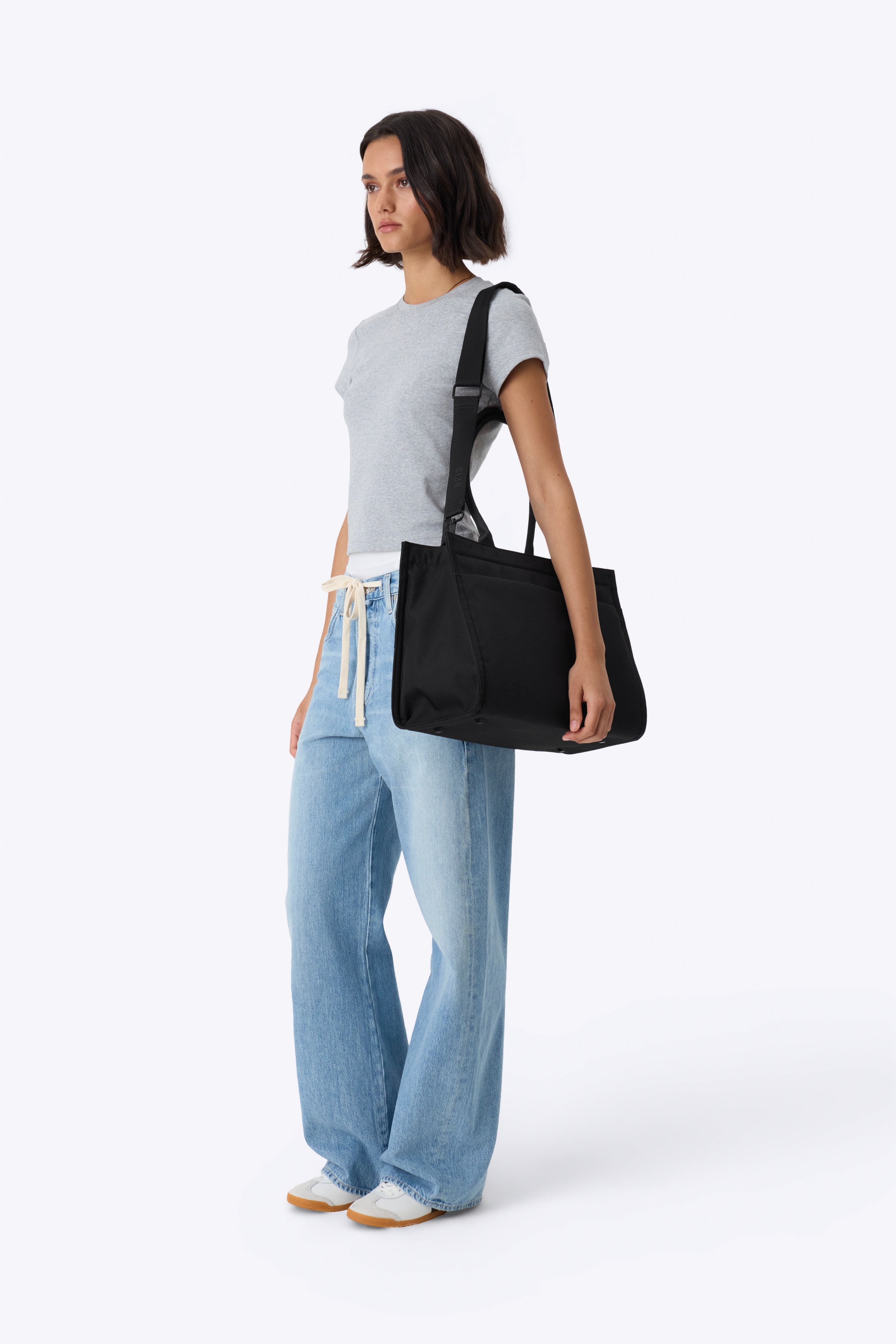 beis-book-tote-sac-cabas-noir-ordinateur-portable image 6