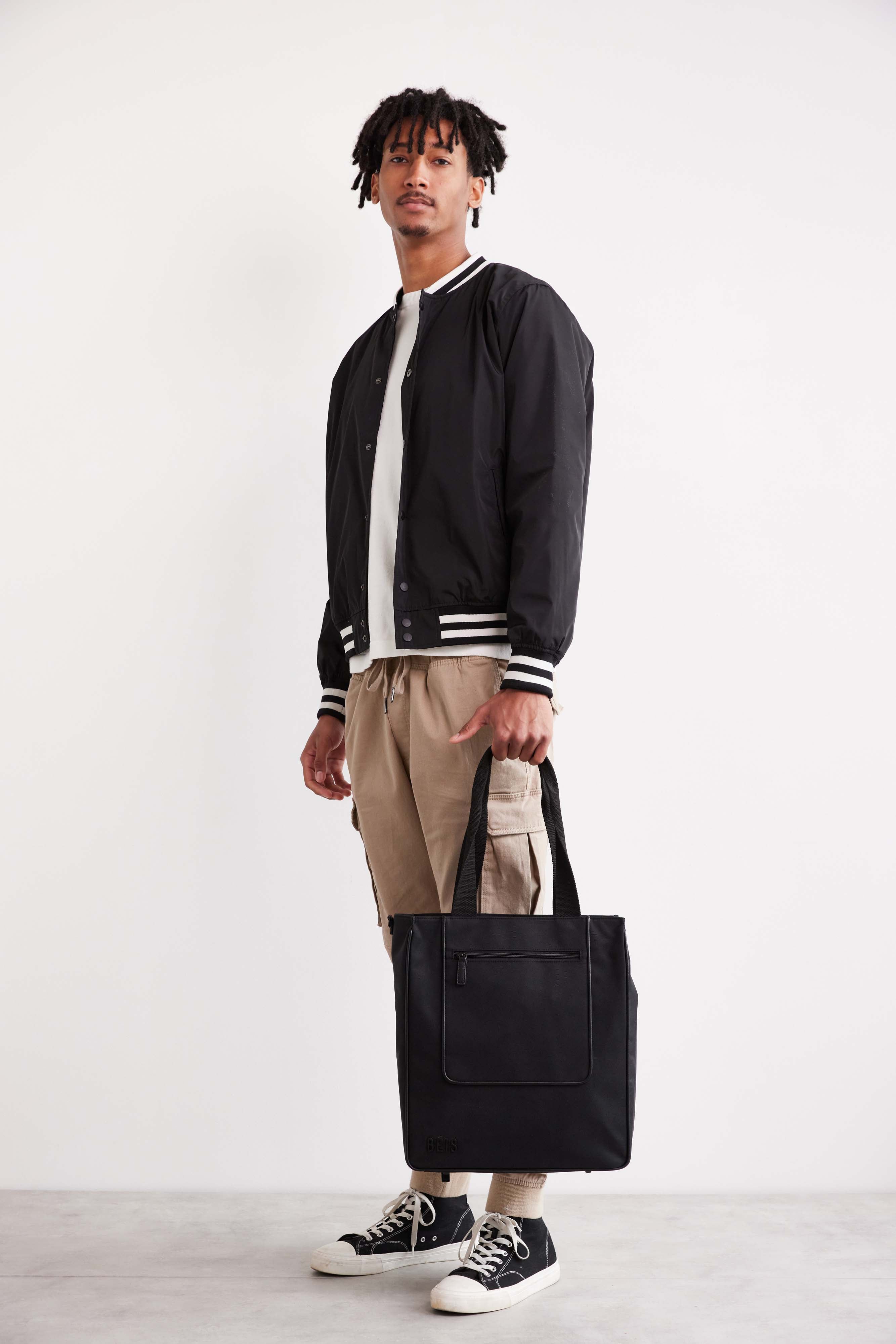 beis-north-to-south-tote-bag-noir-ordinateur image 4
