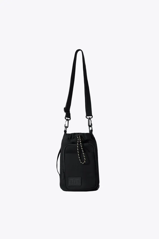 beis-magnetic-sling-porte-gourde-noir-aimant-poche-zip image 1