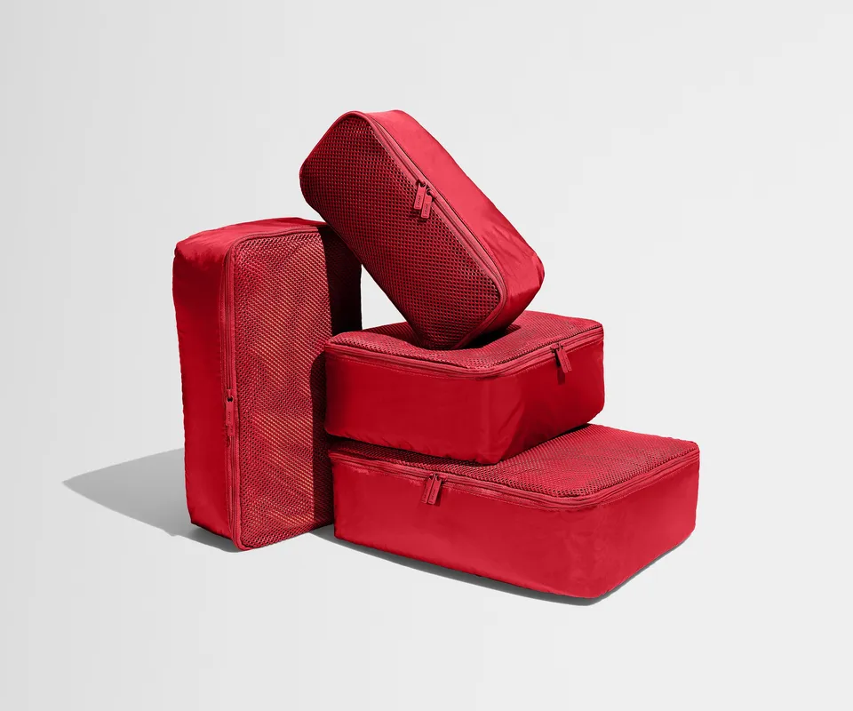 away-insider-packing-cubes-organiseur-rouge-lot-4 image 1