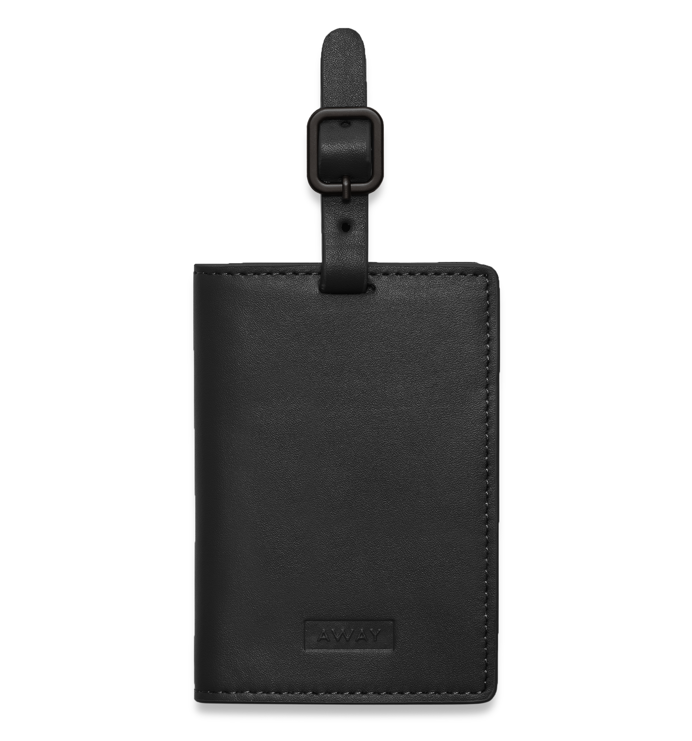 away-luggage-tag-tiquette-bagage-aluminium-onyx-black image 1