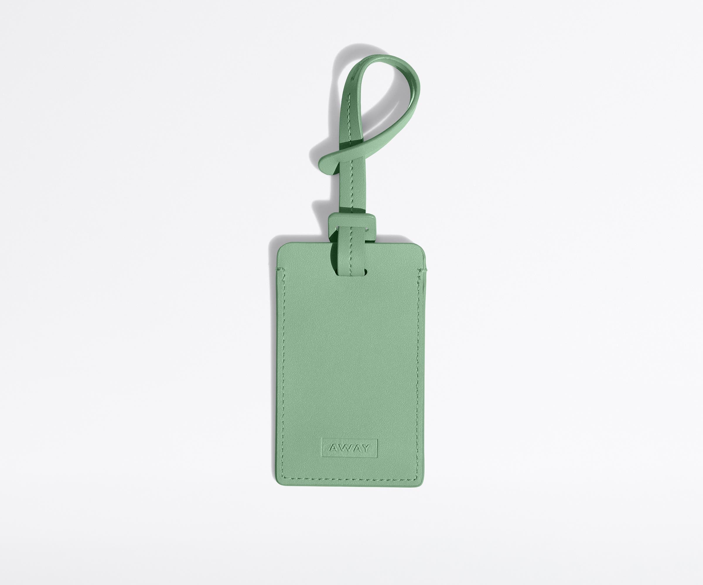 away-luggage-tag-tiquette-bagage-cuir-sea-green image 1