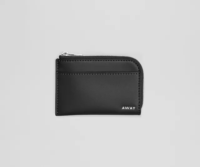 away-zip-card-case-porte-cartes-jet-black-cuir image 1