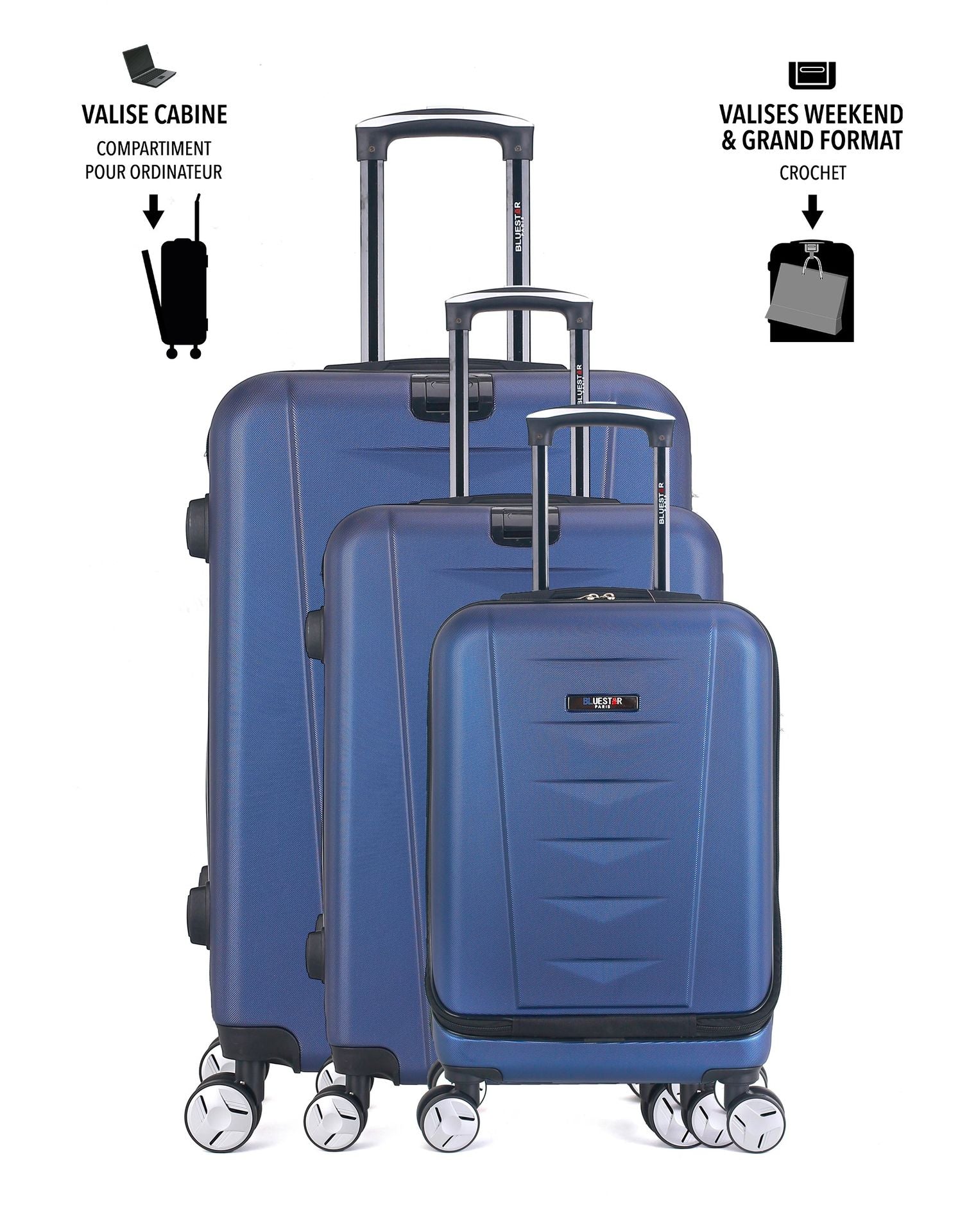 bluestar-ajaccio-set-3-valises-rigides-noir-55-75-cm-abs image 7