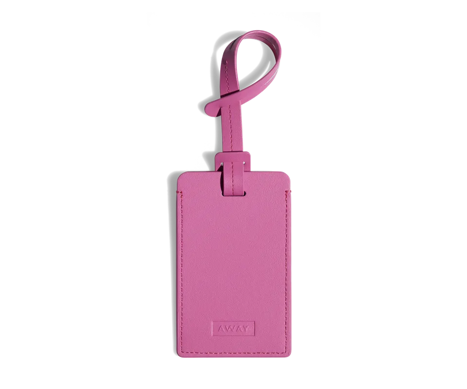 away-luggage-tag-tiquette-bagage-island-pink-rose image 1