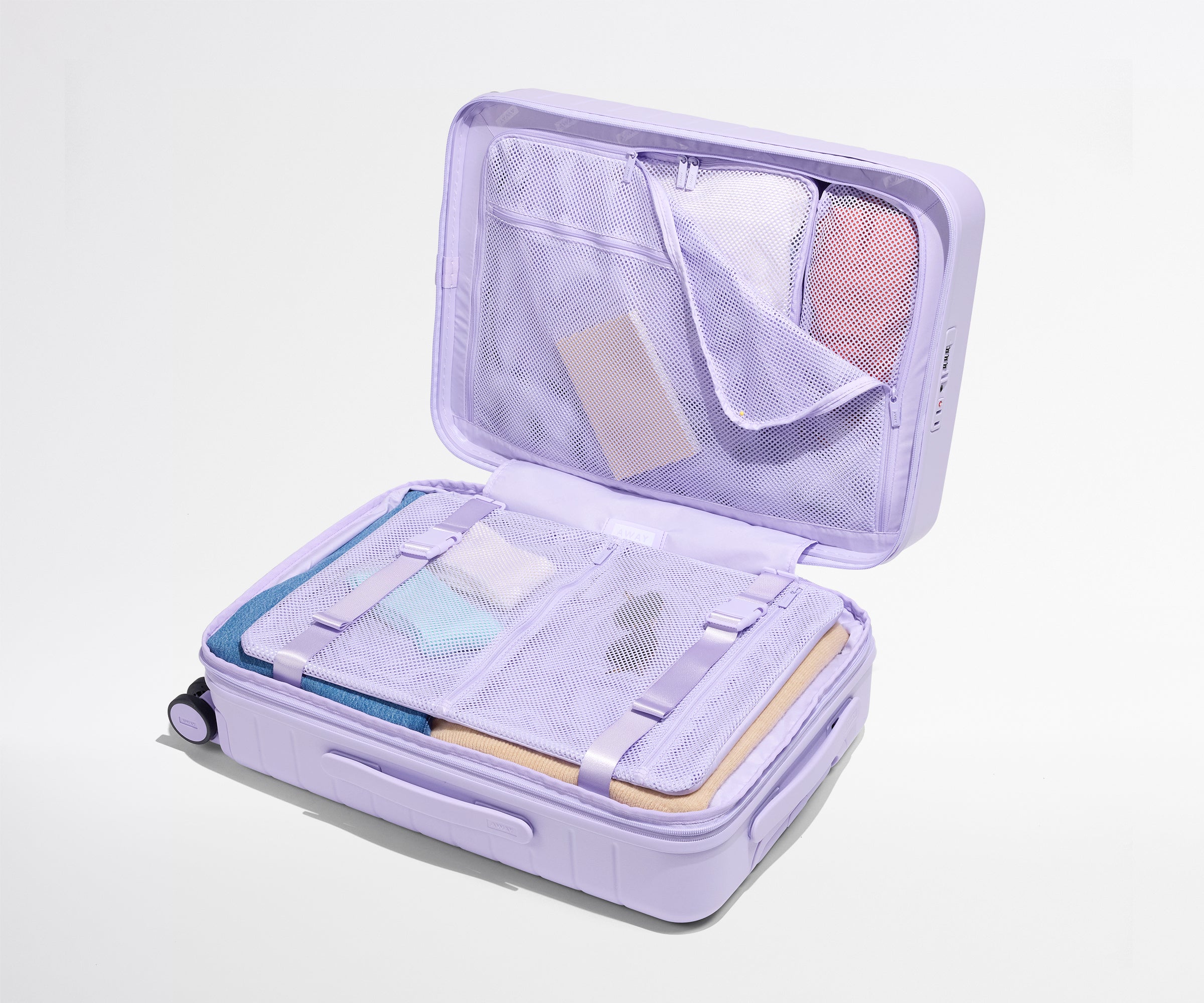 away-carry-on-valise-cabine-violet-lavande-rigide image 3