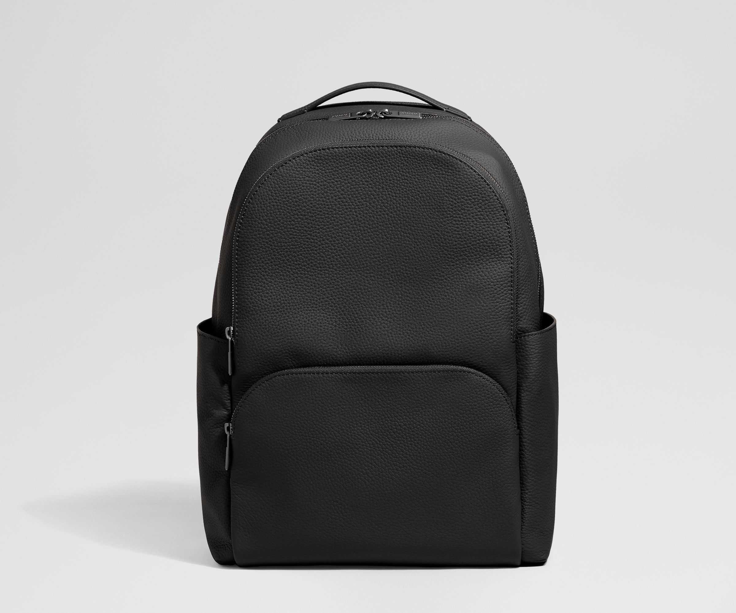 away-leather-backpack-sac-dos-cuir-noir-jet-black image 1