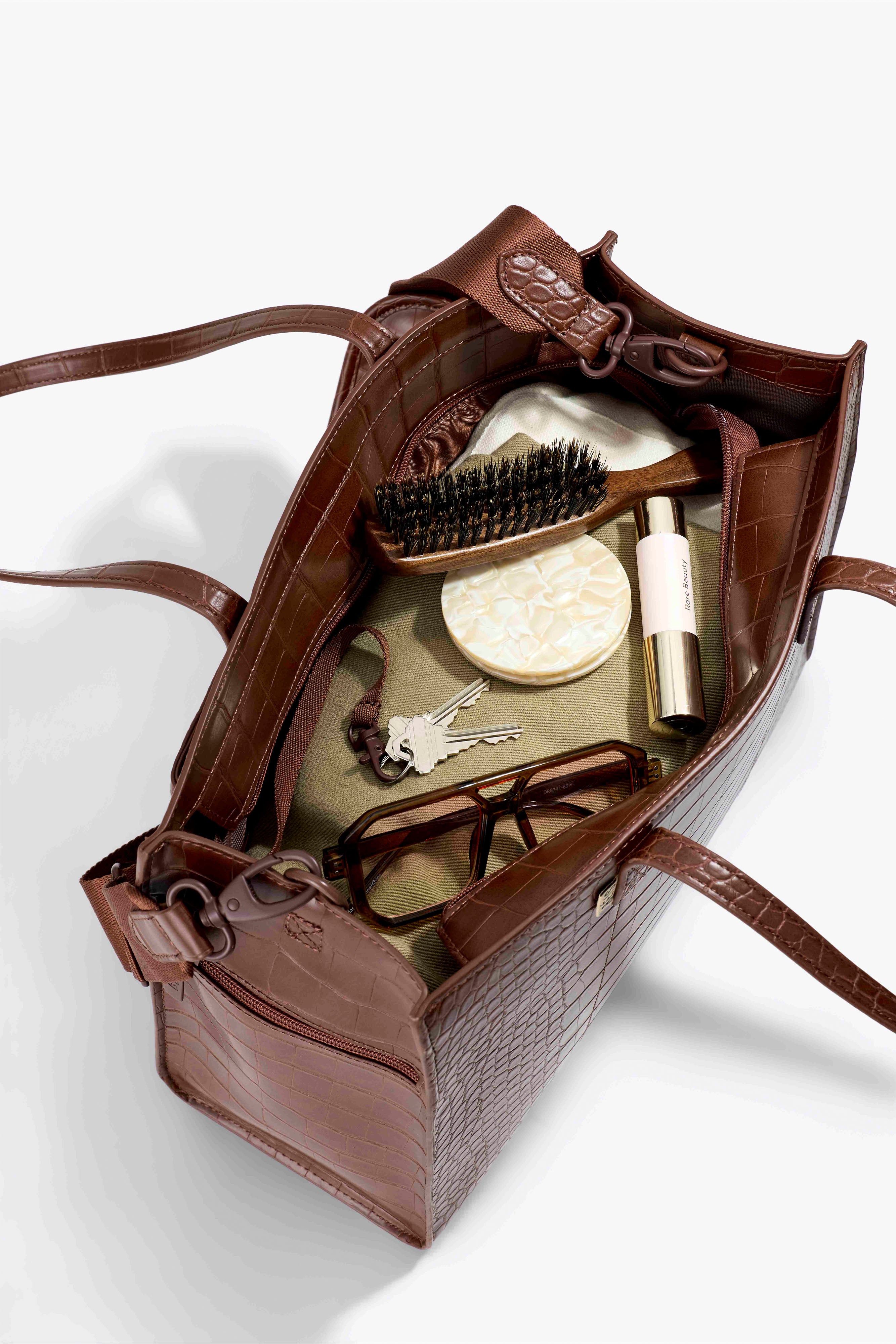 beis-the-work-tote-sac-tote-maple-croc-cuir-vegan image 7