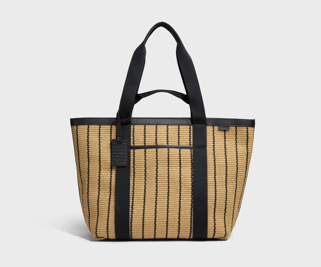 away-riviera-straw-tote-sac-cabas-black-seagrass image 1