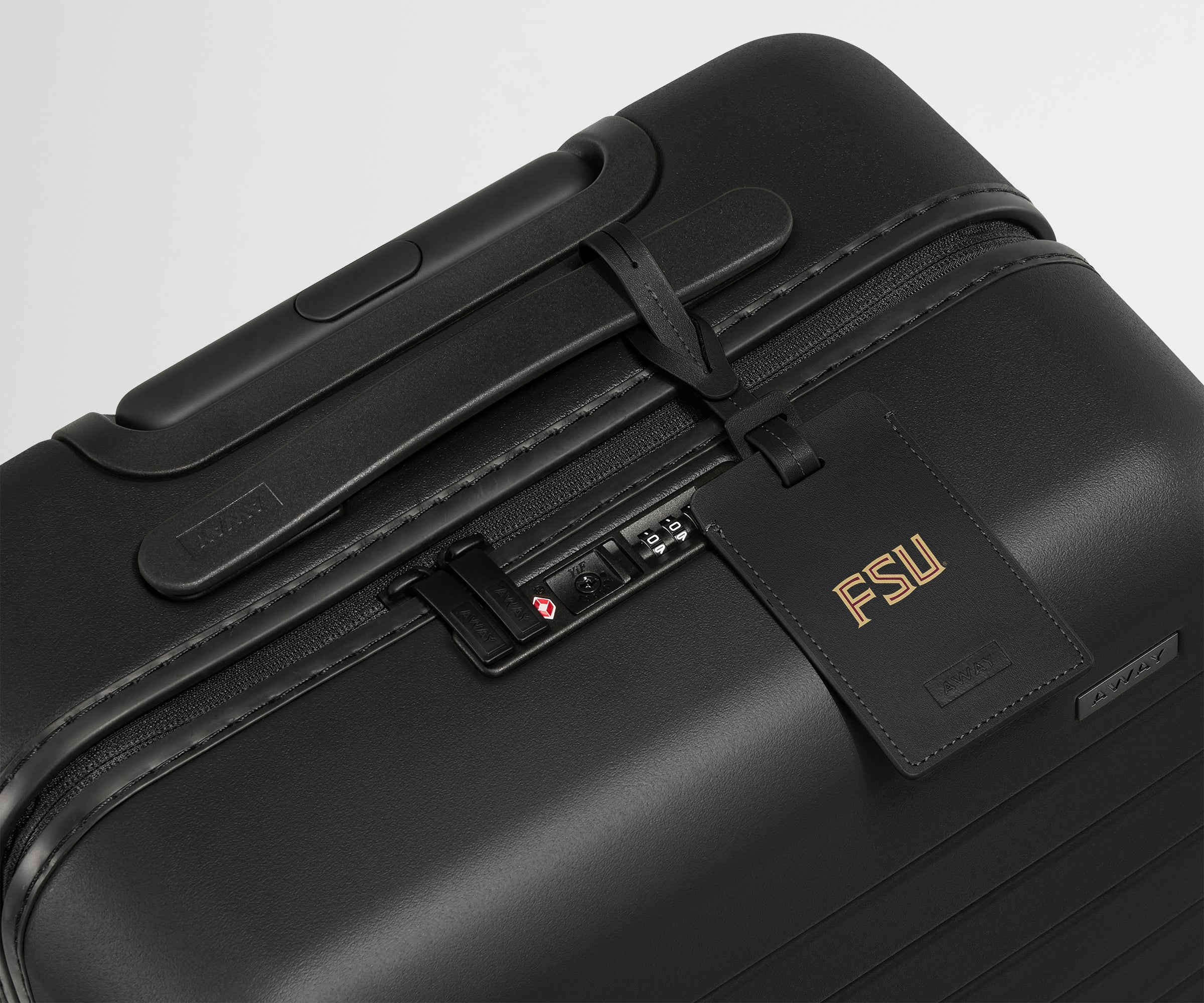 away-collegiate-tiquette-bagage-cuir-fsu image 2