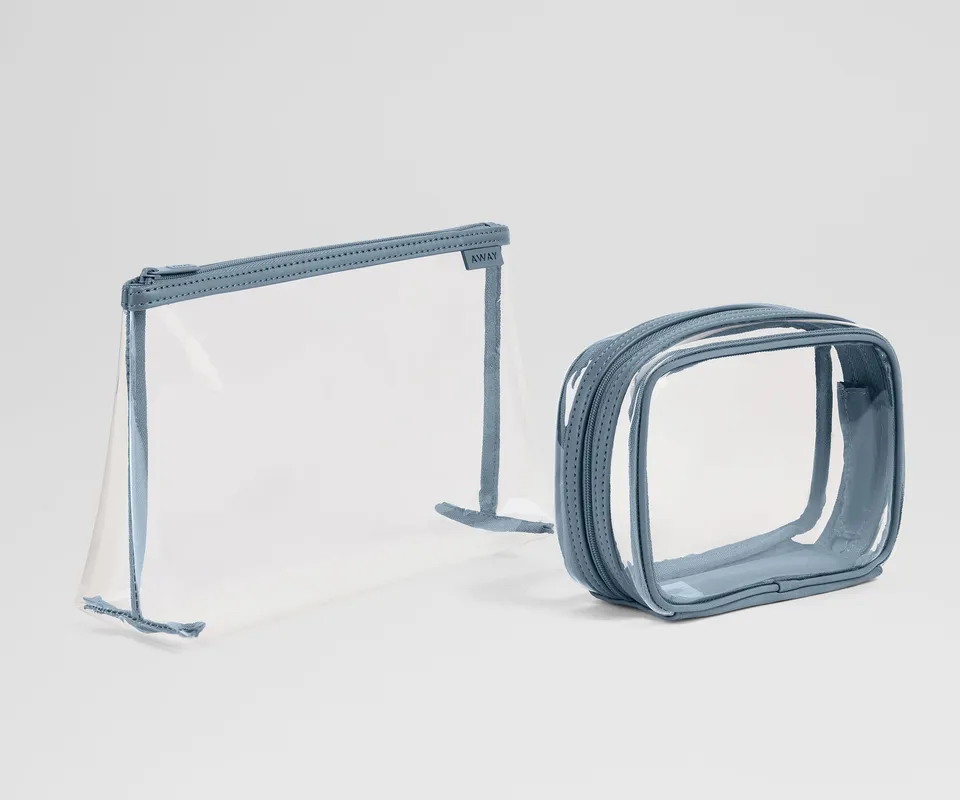 away-clear-pouch-set-pochette-transparente-bleu-lot-2 image 1