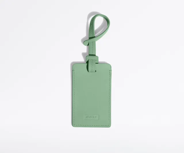 away-luggage-tag-tiquette-bagage-cuir-sea-green image 1