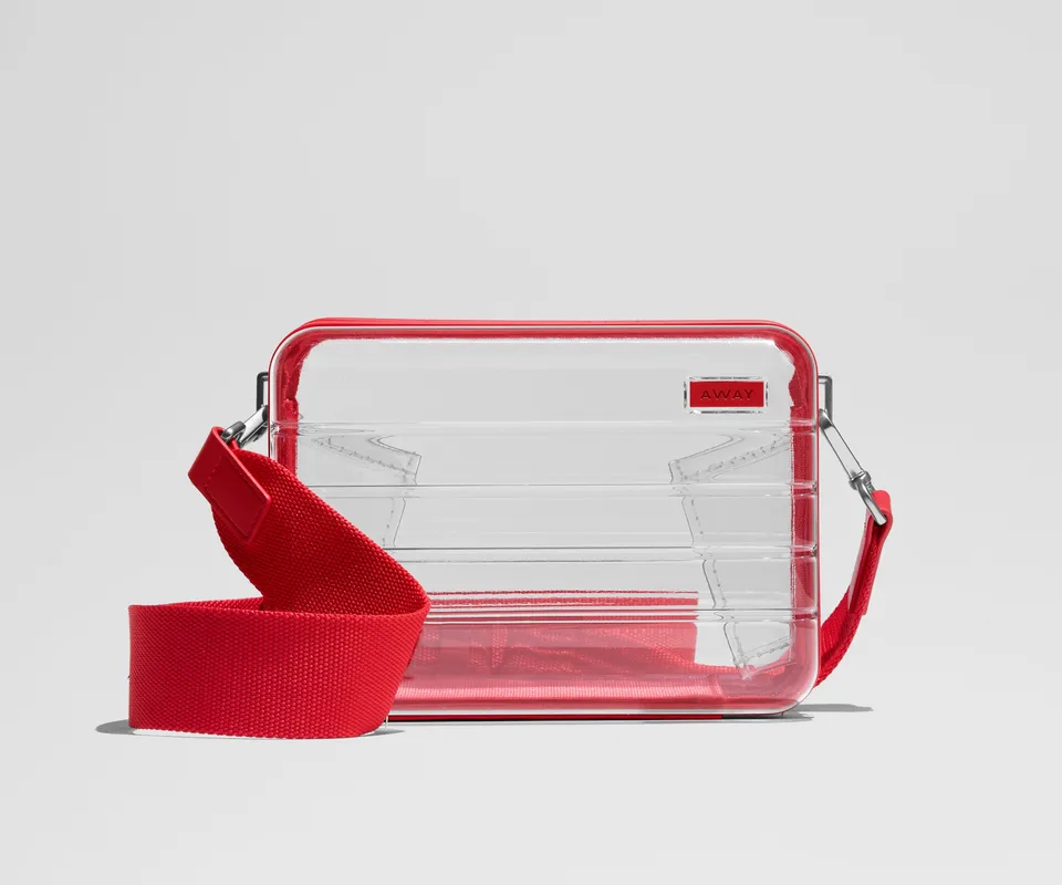 away-stadium-sac-transparent-cherry-red-bandouli-re image 1