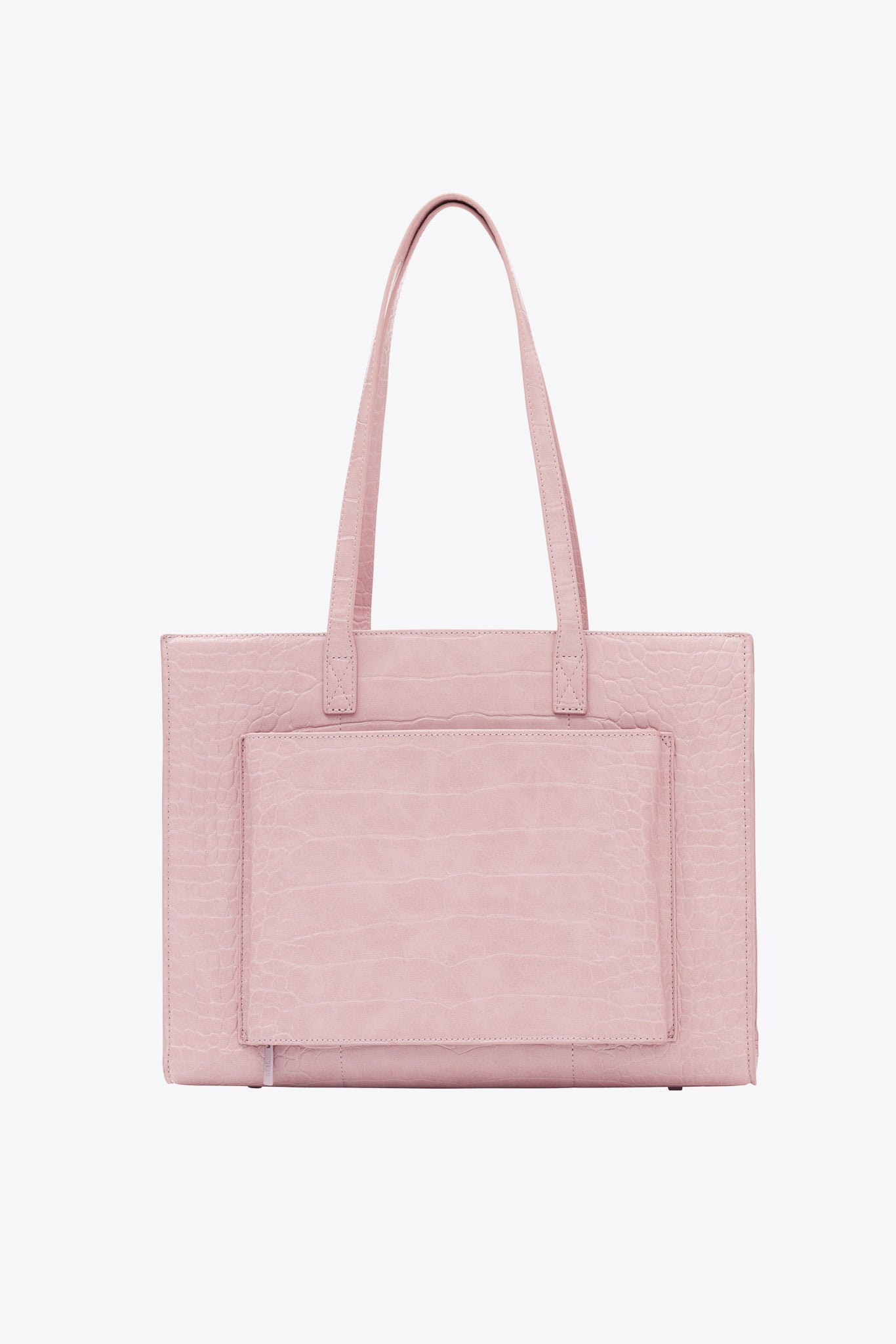 beis-the-work-tote-sac-tote-atlas-pink-croc-cuir-vegan image 5