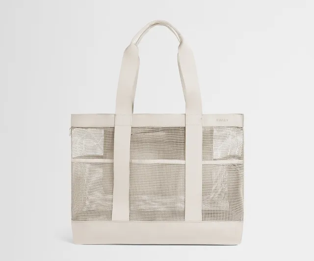 away-beach-tote-sac-plage-blanc-mesh-d-perlant image 1