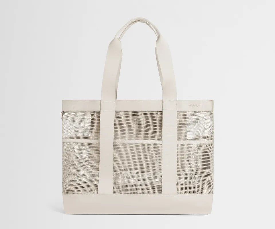 away-beach-tote-sac-plage-blanc-mesh-d-perlant image 1