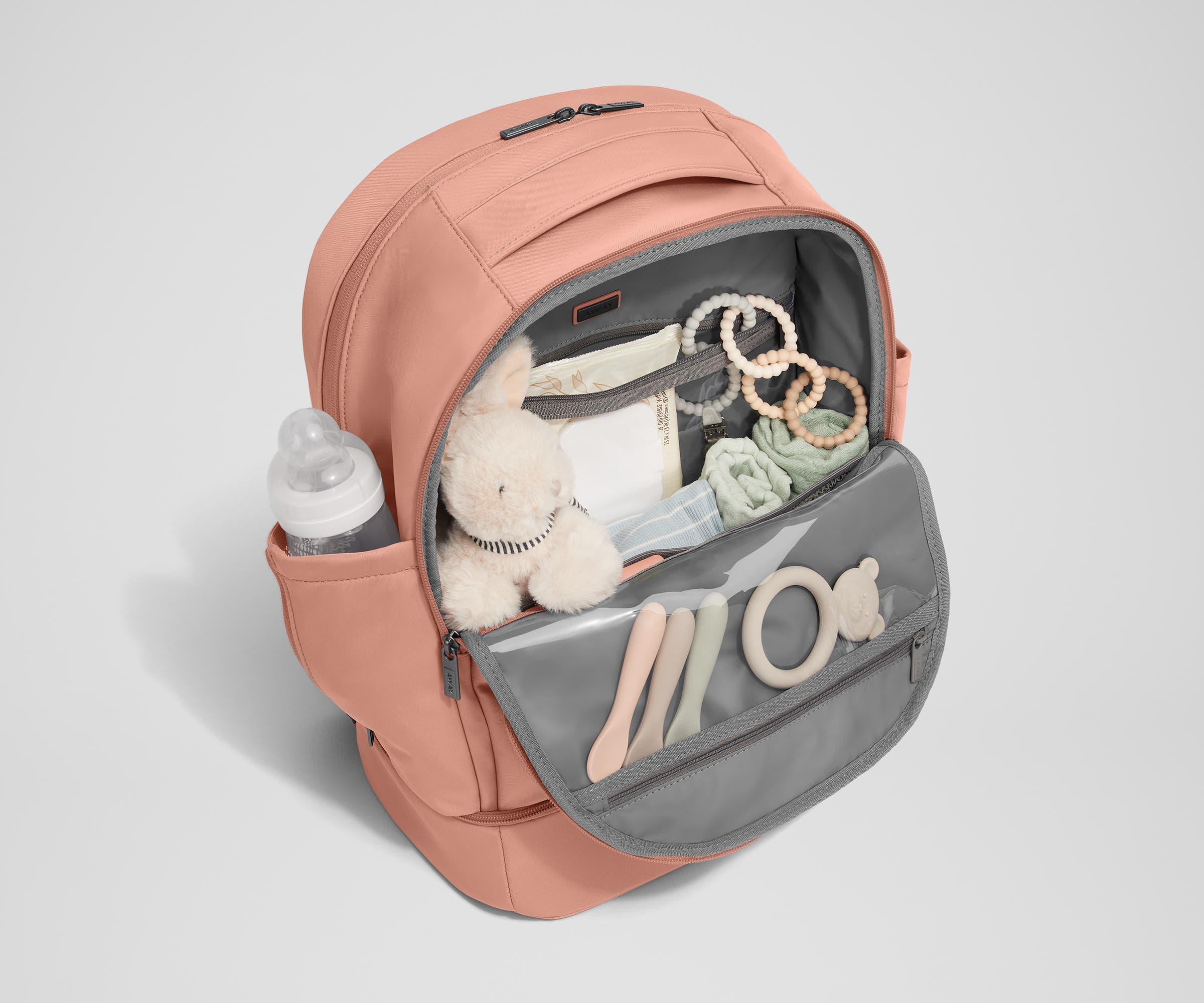 away-double-diaper-backpack-sac-dos-langer-rose-clay-pink image 4