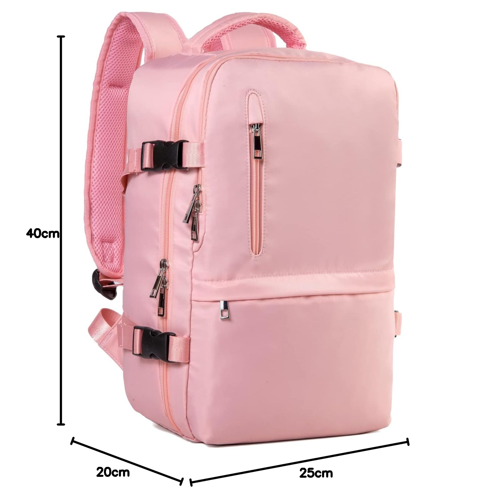 hayayu-sac-de-cabine-sac-dos-cabine-40x20x28-cm-rose-ryanair image 8
