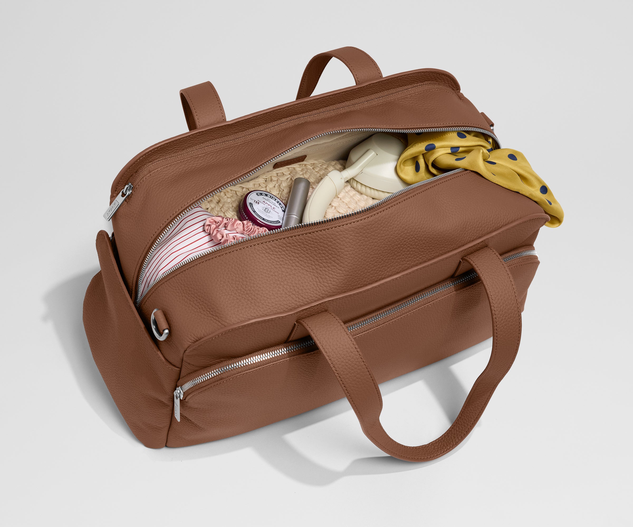 away-leather-duffle-sac-voyage-saddle-brown-cuir image 2