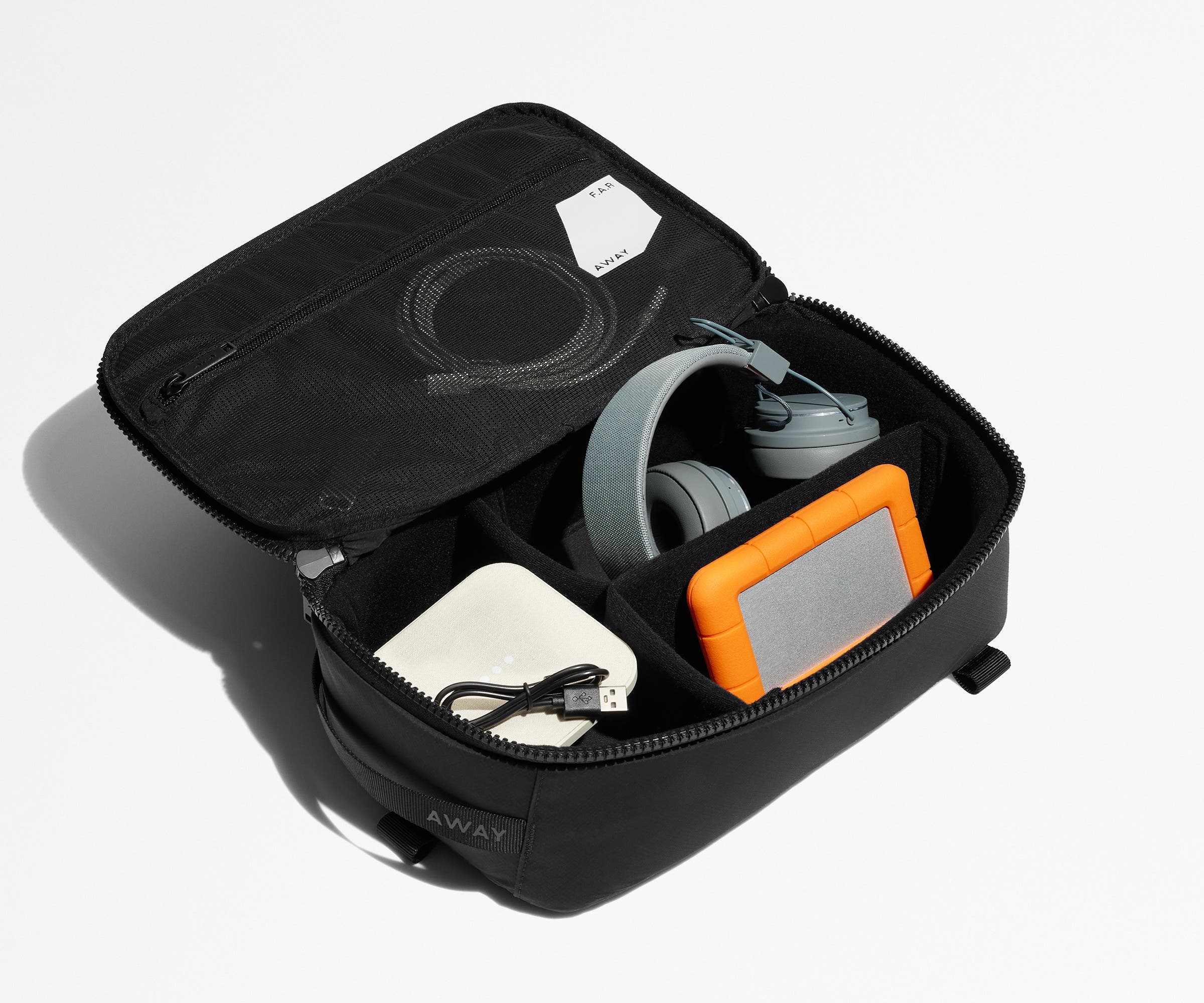away-protective-packing-cube-cube-rangement-jet-black-matelass image 3