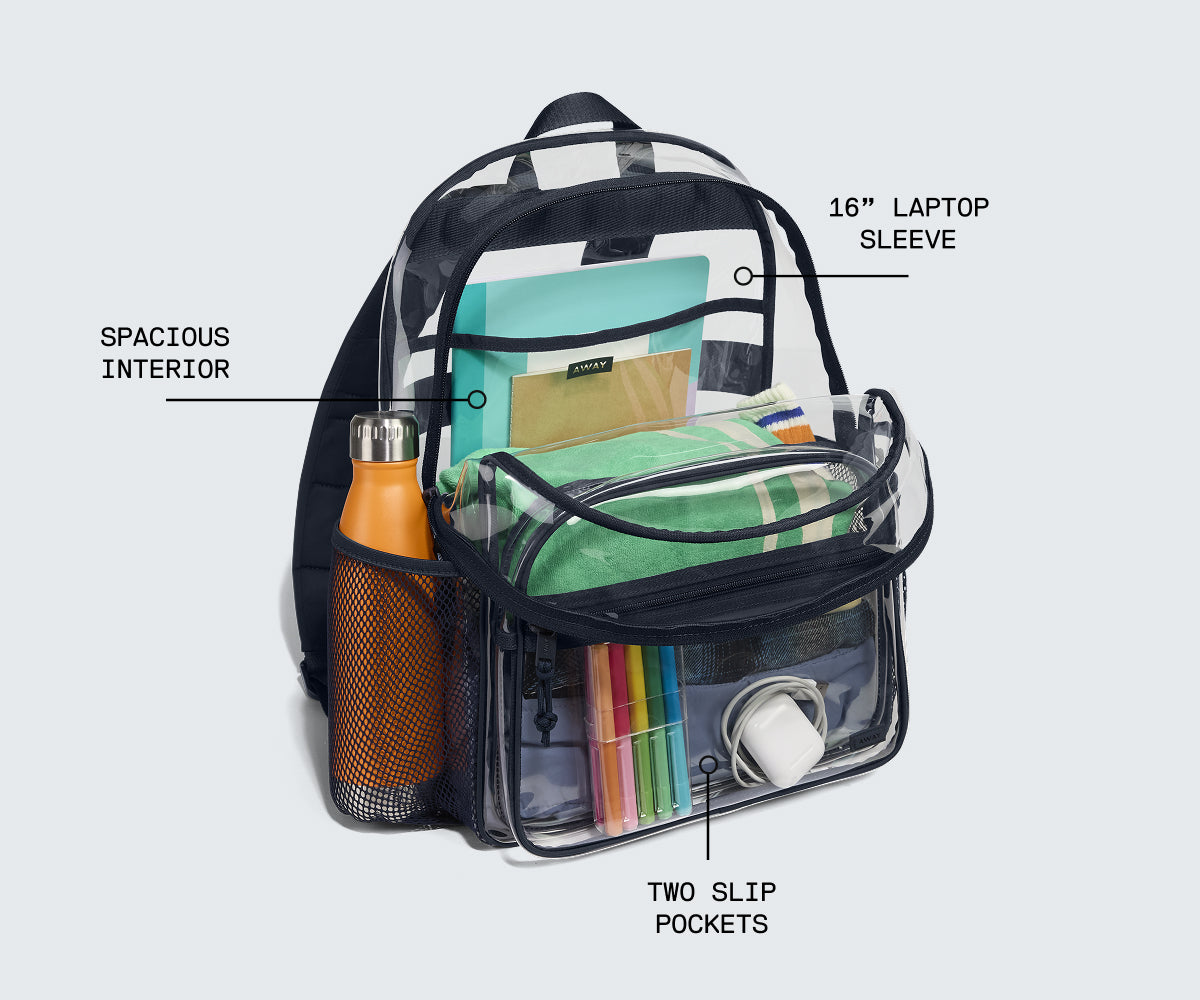 away-daily-sac-dos-transparent-bleu-marine image 4