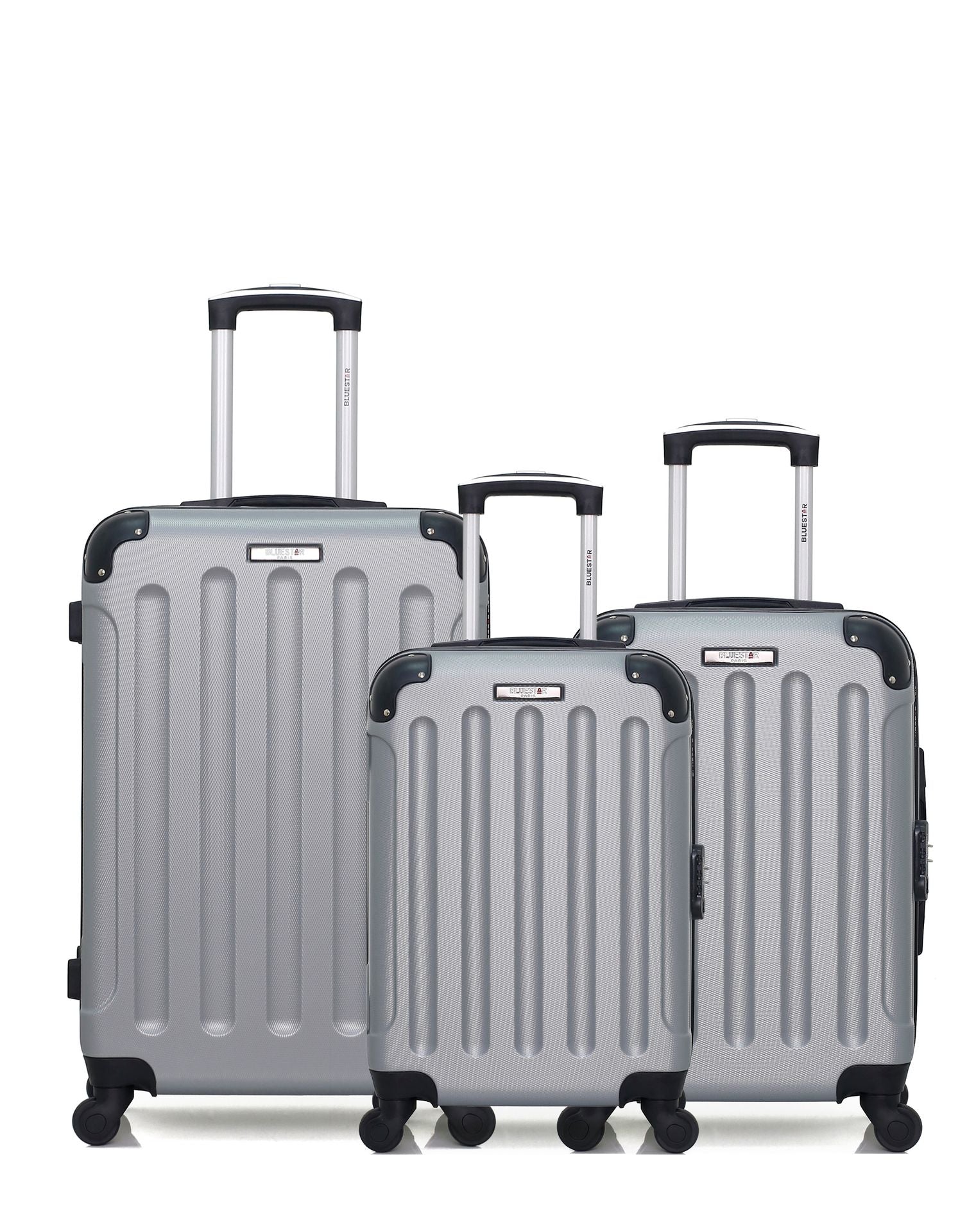 bluestar-madrid-lot-3-valises-rigides-rose-dor-cabine-weekend image 2