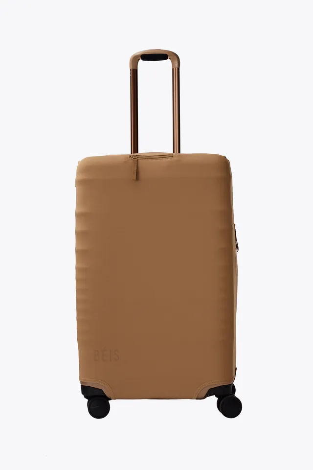 beis-medium-check-in-housse-valise-soute-camel-lavable image 1