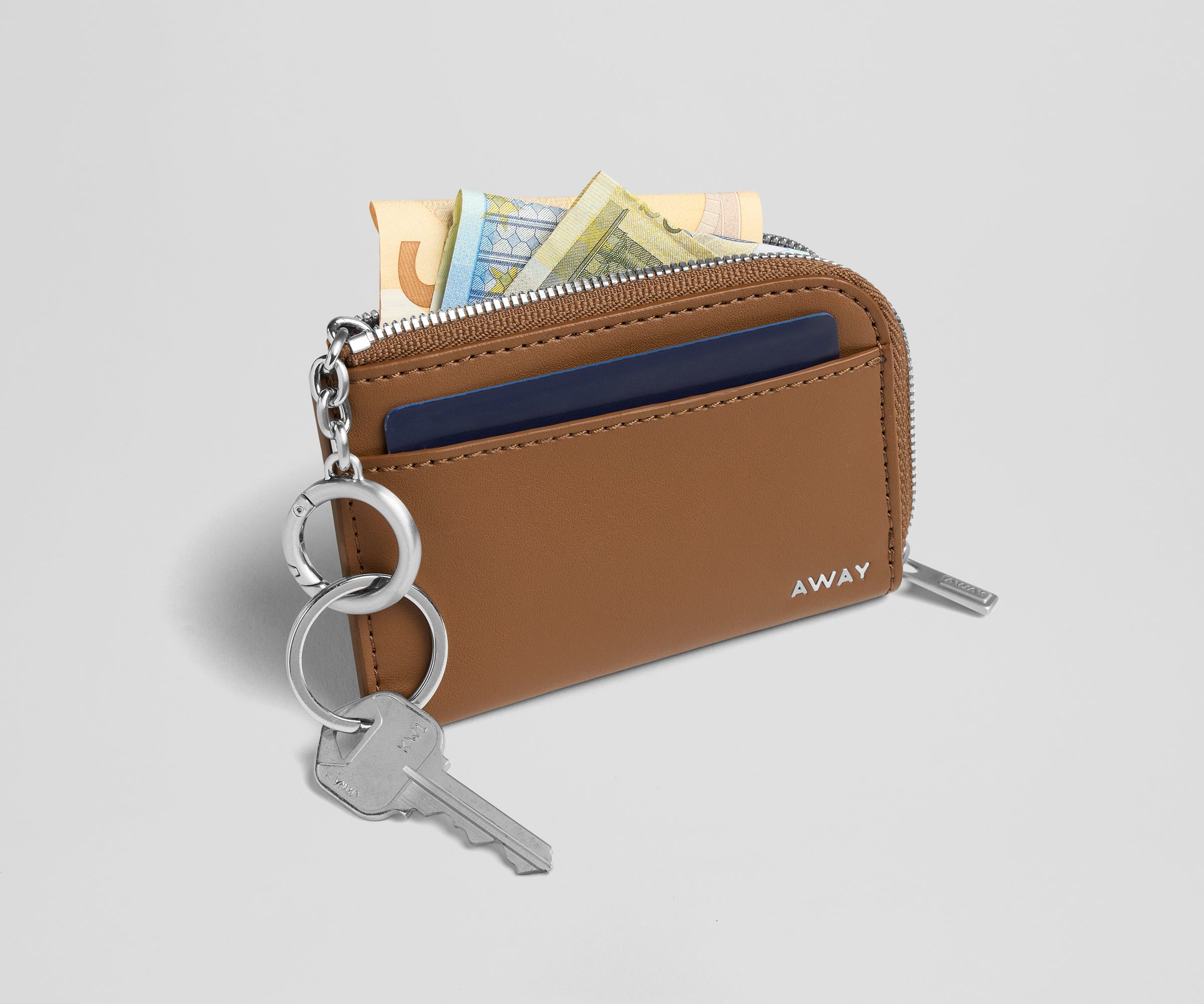 away-zip-card-case-porte-cartes-cuir-marron-selle-zipp image 2