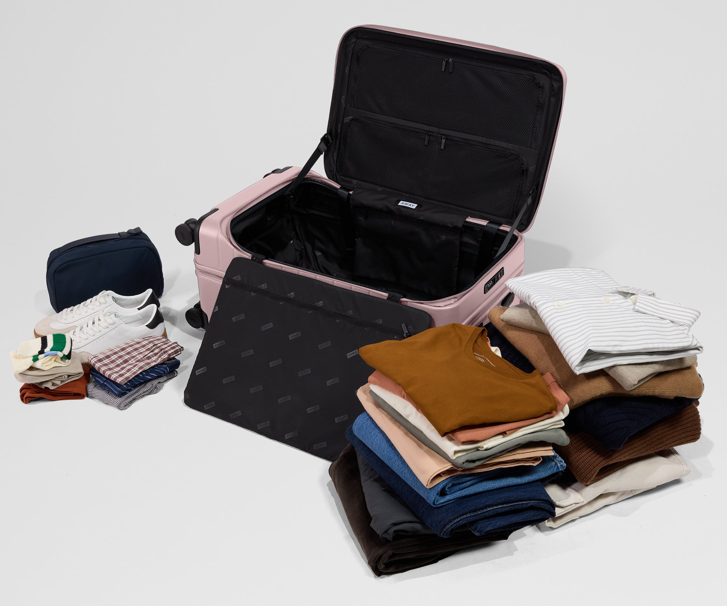 away-topside-medium-trunk-valise-blush-pink-chargement-haut image 4