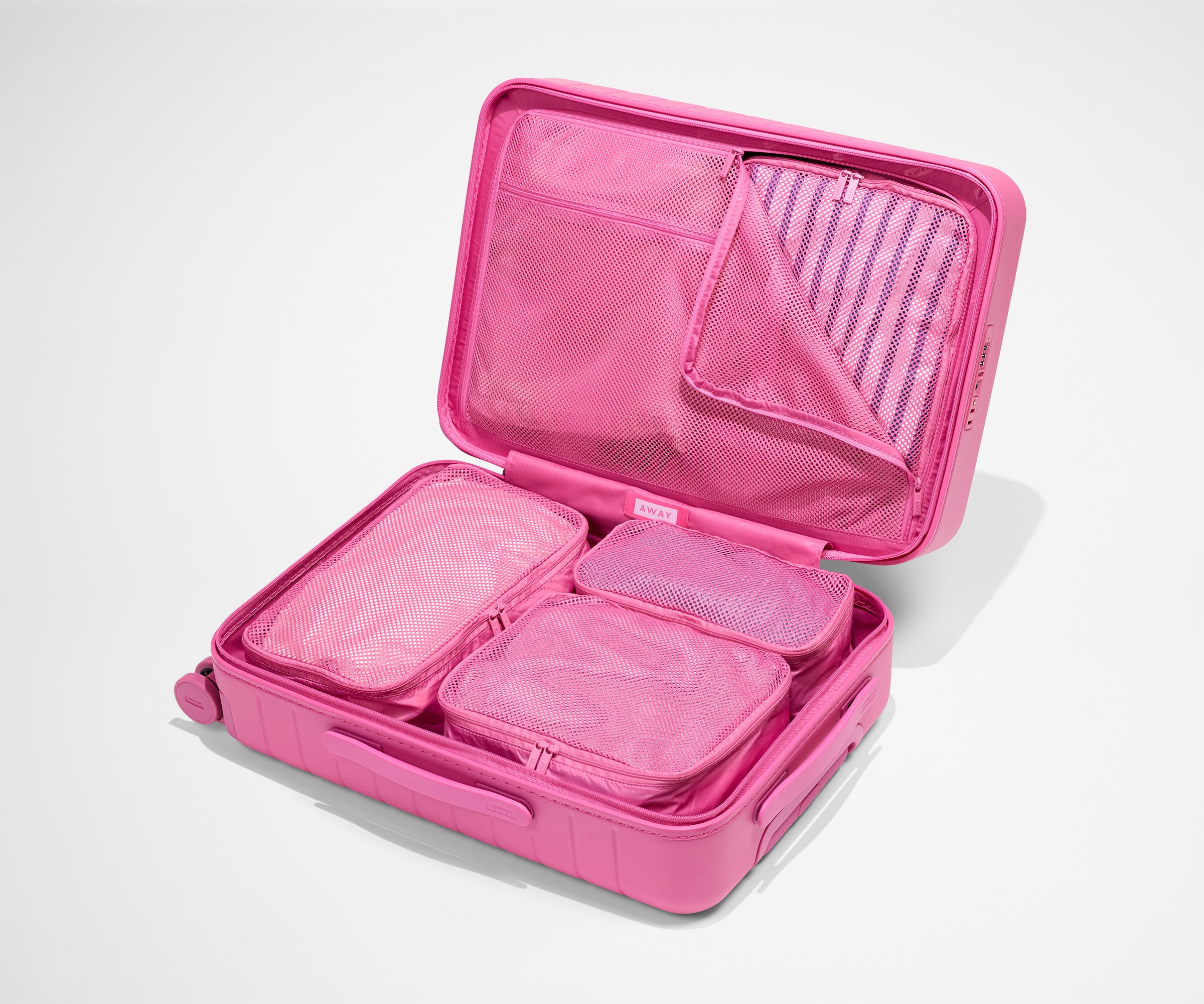 away-insider-packing-cubes-set-4-cubes-rangement-island-pink-nylon image 3