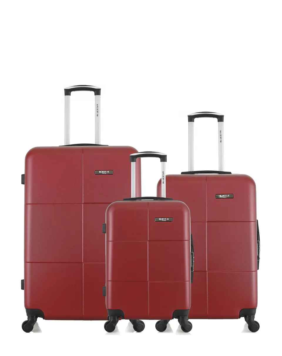bluestar-miami-lot-3-valises-rigides-rose-dor-abs image 1