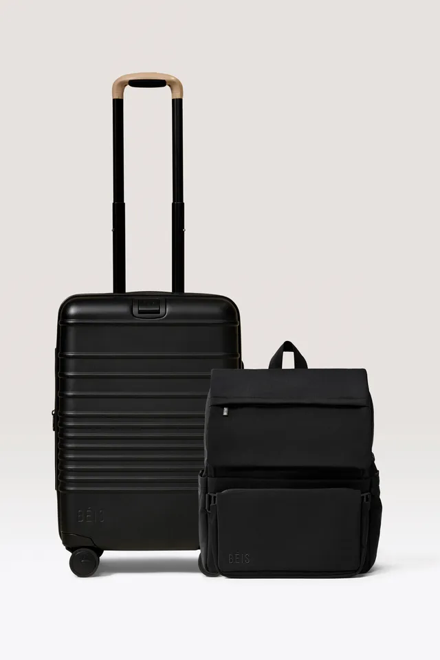 beis-baby-travel-set-valise-cabine-sac-langer-noir image 1