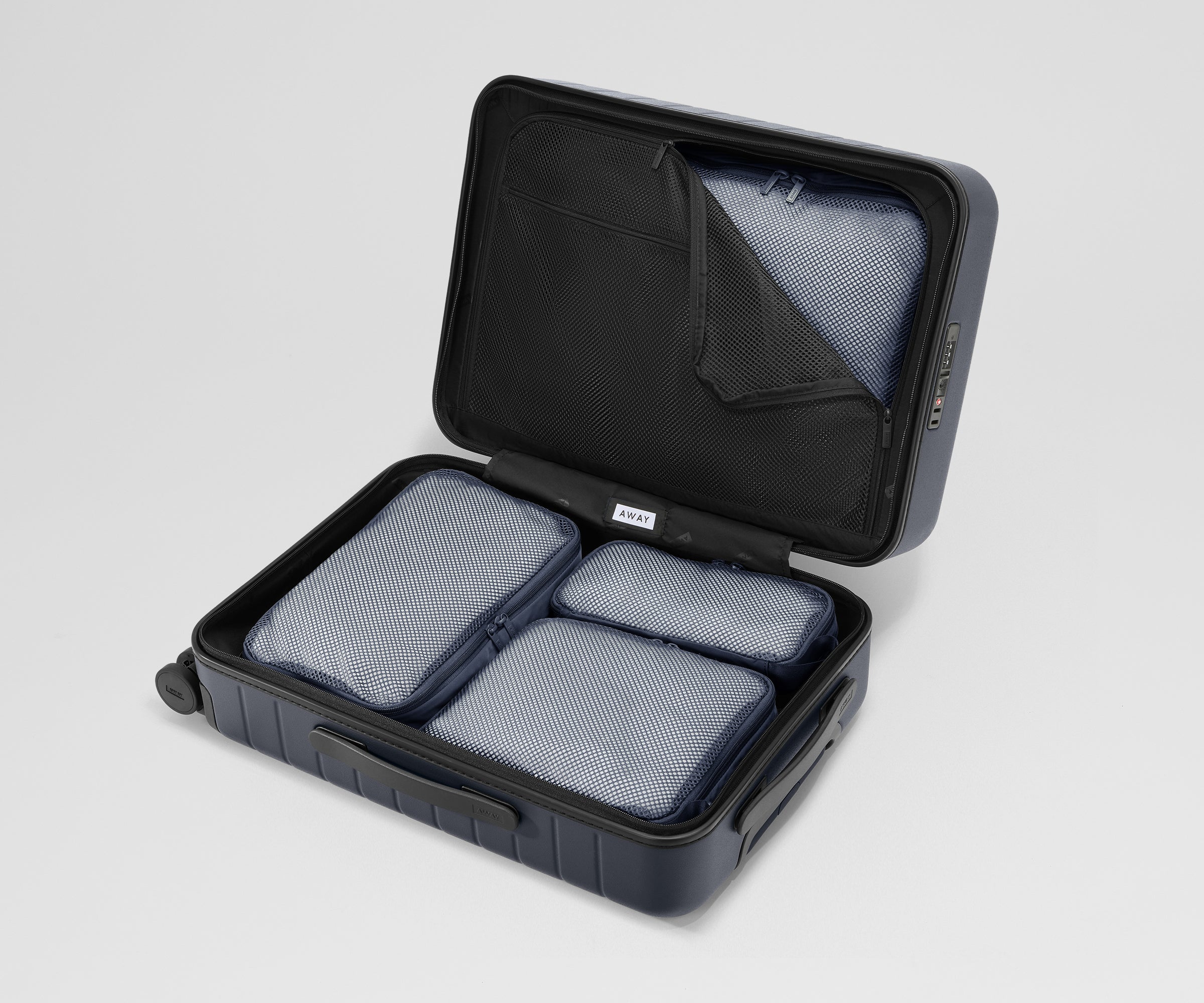 away-compression-packing-cubes-organiseur-navy-blue-recycl image 5