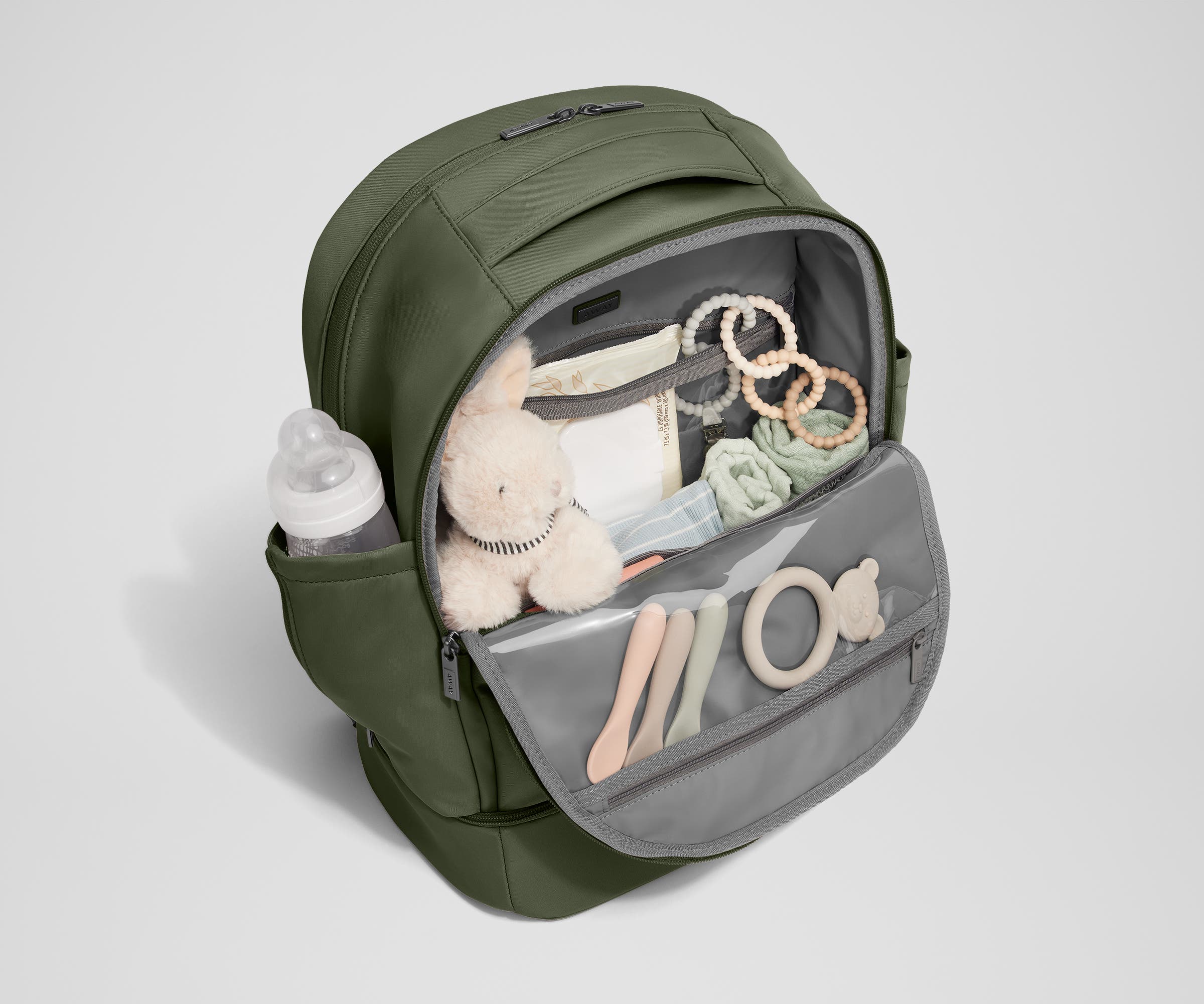 away-double-diaper-backpack-sac-dos-langer-vert-olive-green image 4