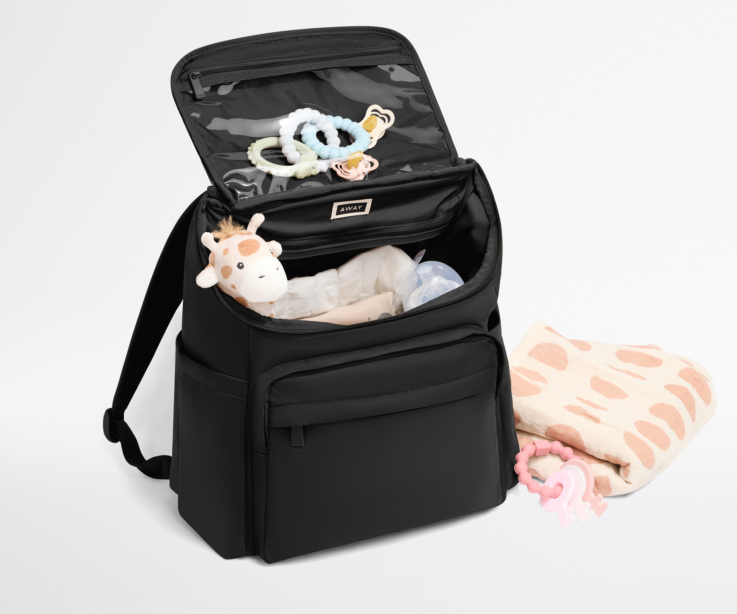 away-featherlight-diaper-backpack-sac-dos-langer-noir image 3