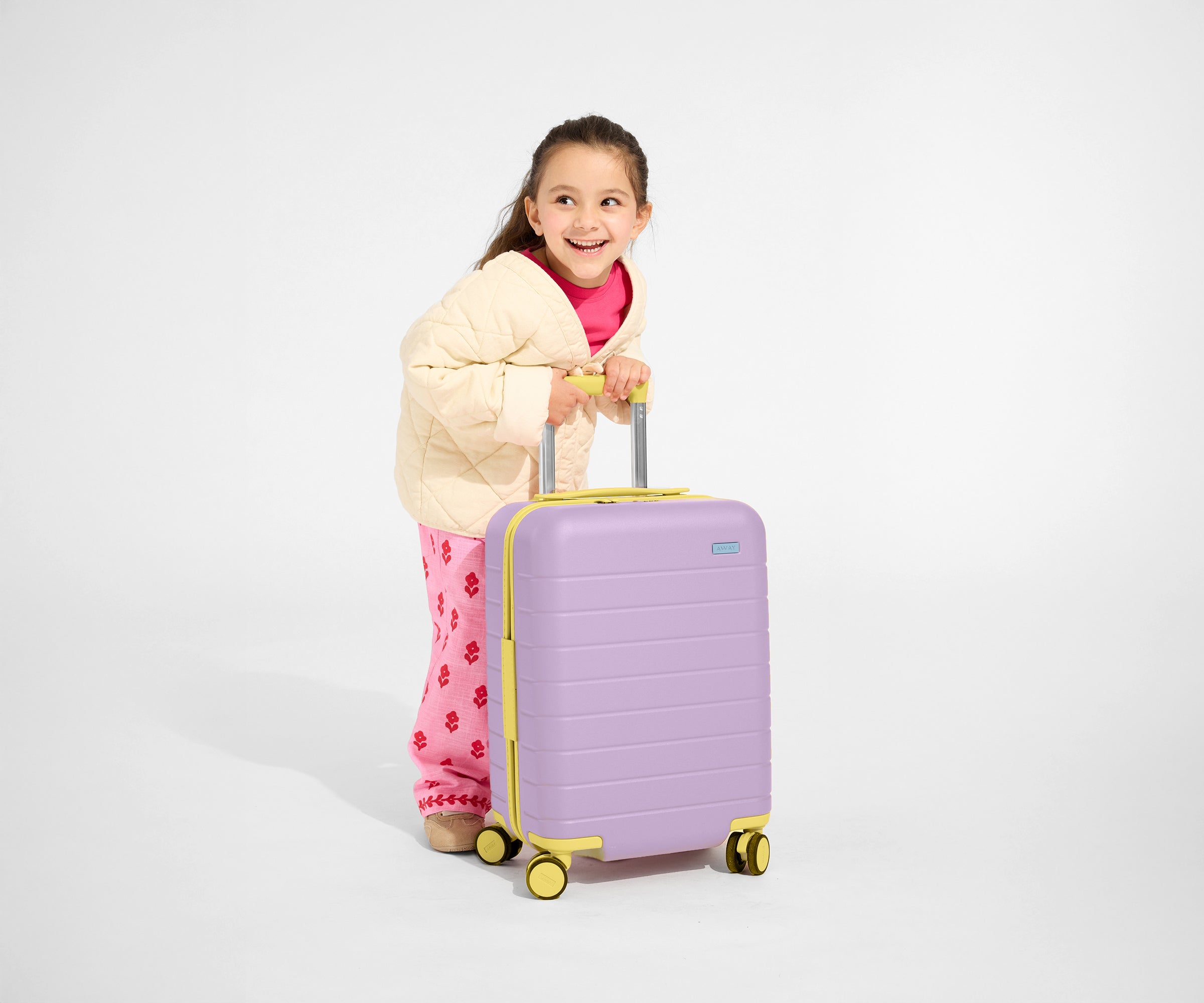away-kids-carry-on-valise-enfant-violet-papillon image 6