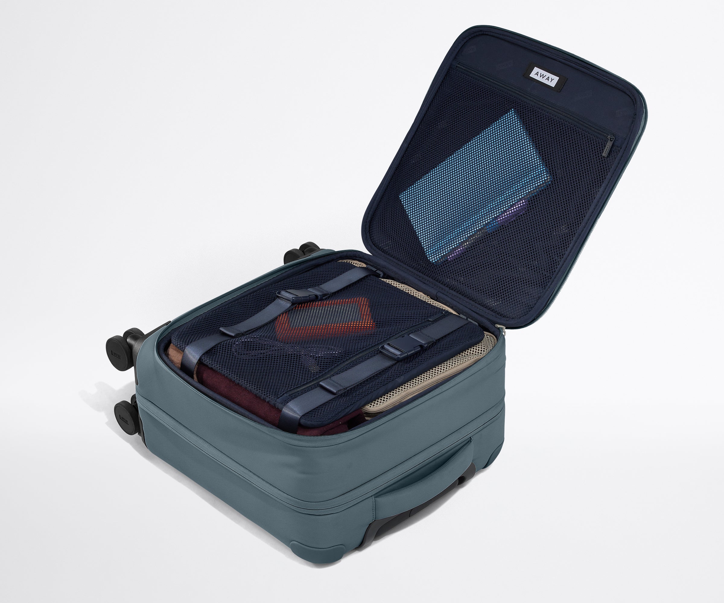 away-softside-valise-cabine-souple-bleue-coast-blue image 4