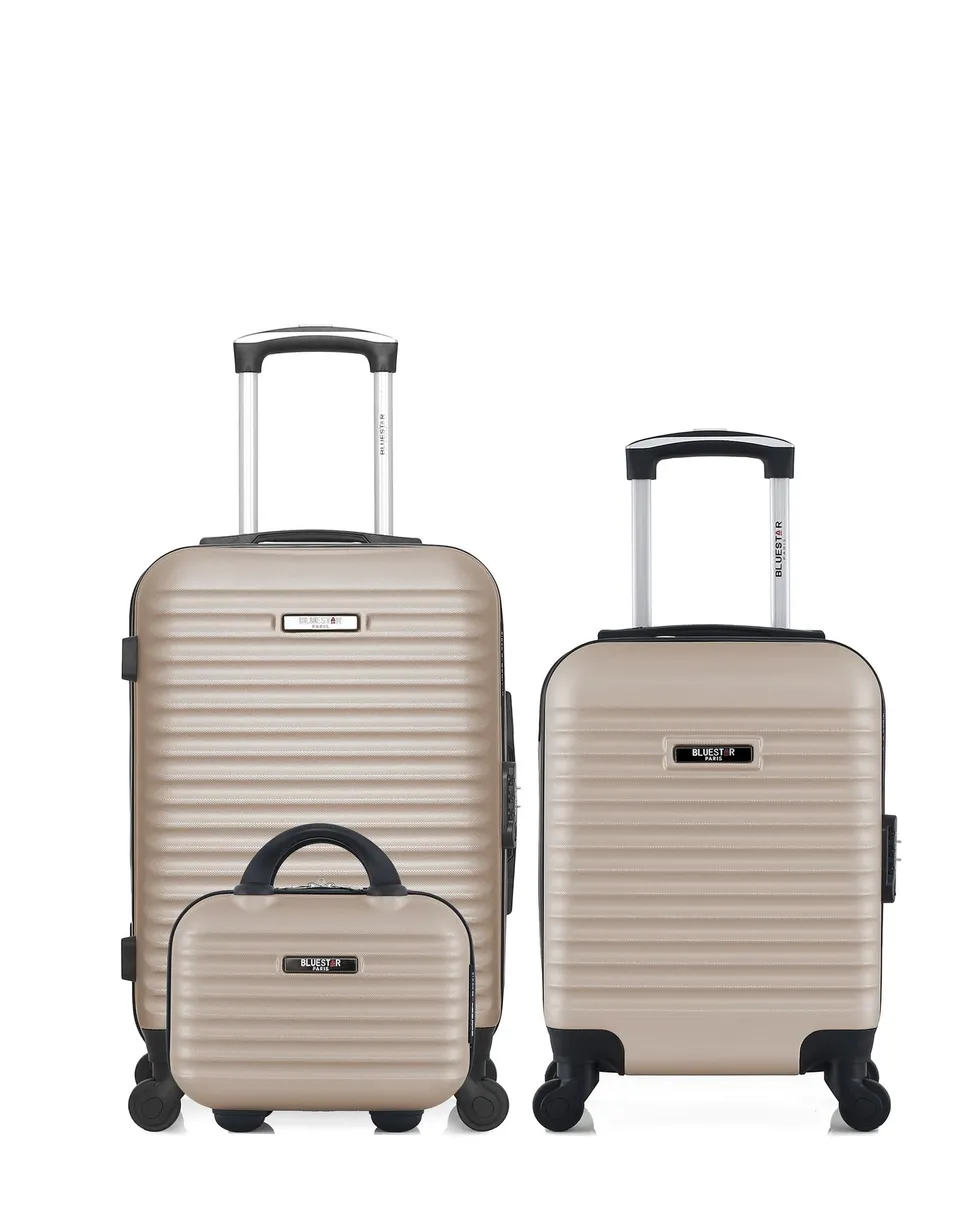 bluestar-brazilia-lot-3-valises-rigides-gris-fonc-vanity-cabine image 1